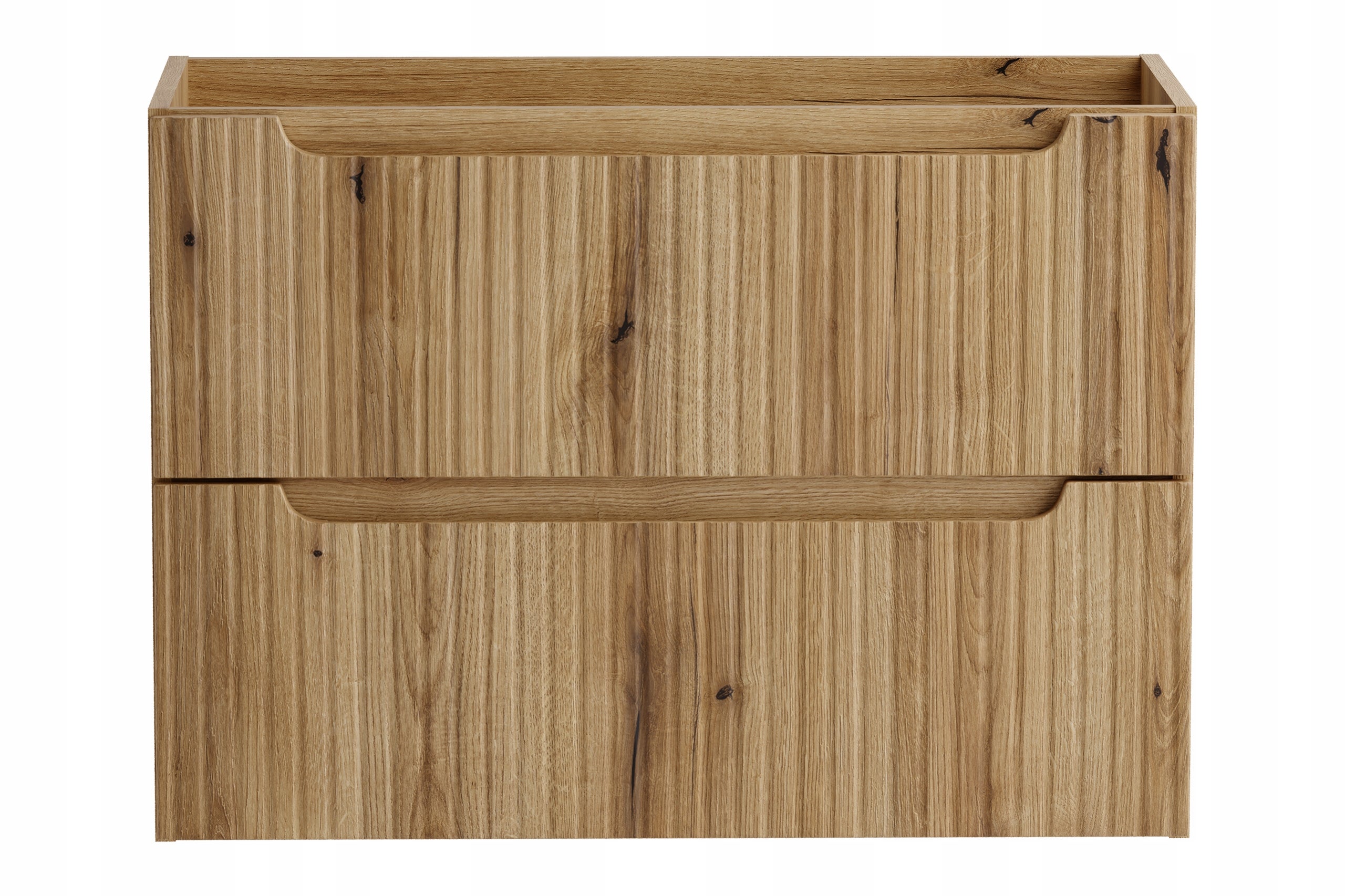 Szafka łazienkowa Nova Coast Evoke 80 cm dab 2 szuflady ryflowana - 2