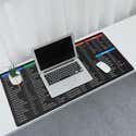 Tapis De Souris Avec Raccourcis Clavier - Format 30x80cm Ou 40x90cm - Antidérapant - Pour Bureau, école, Maison - Noir