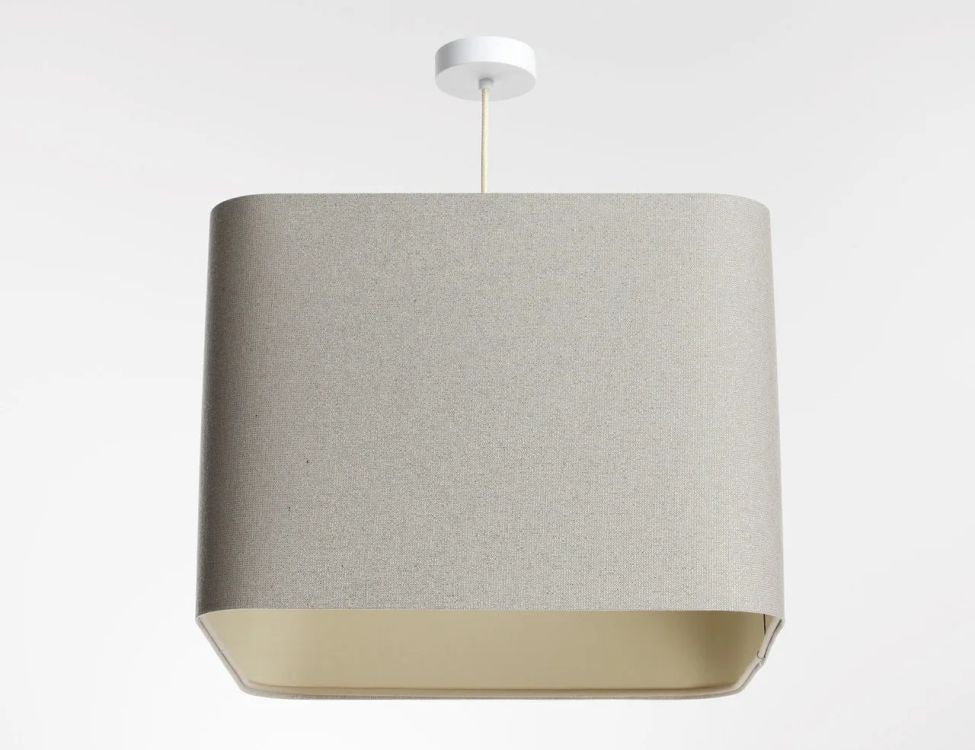 Lampa wisząca KWADRO LEN 007-40w25 jasnobeżowa