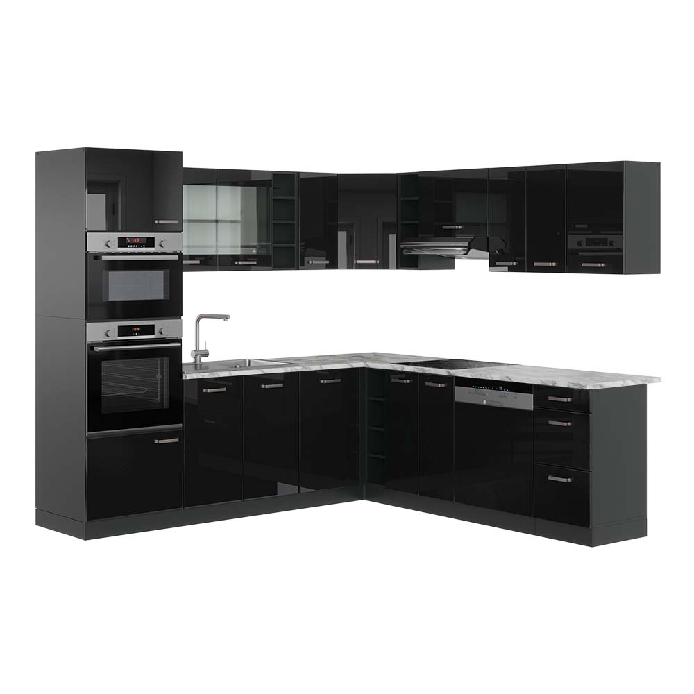 Vicco Cuisine En Angle Anthracite Maison De Campagne/anthracite