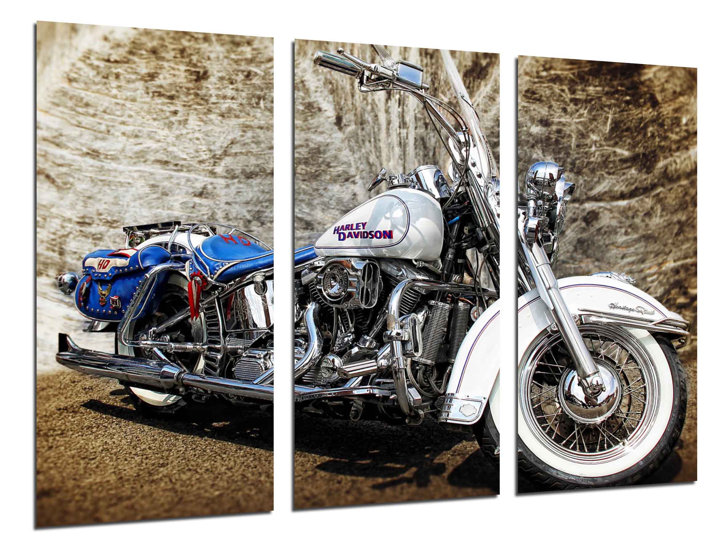 Set de posters moto harley davidson, moto vintage, impresión digital alta calidad