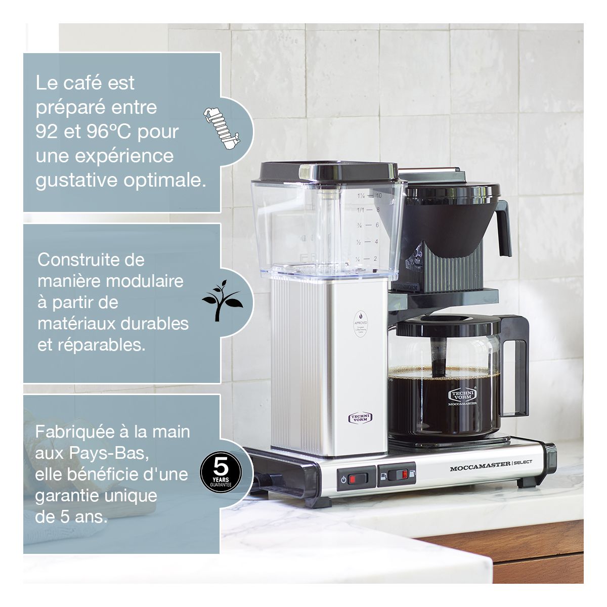 Caffettiera Americana Moccamaster Nero Acciaio 1520 W 1,25 L