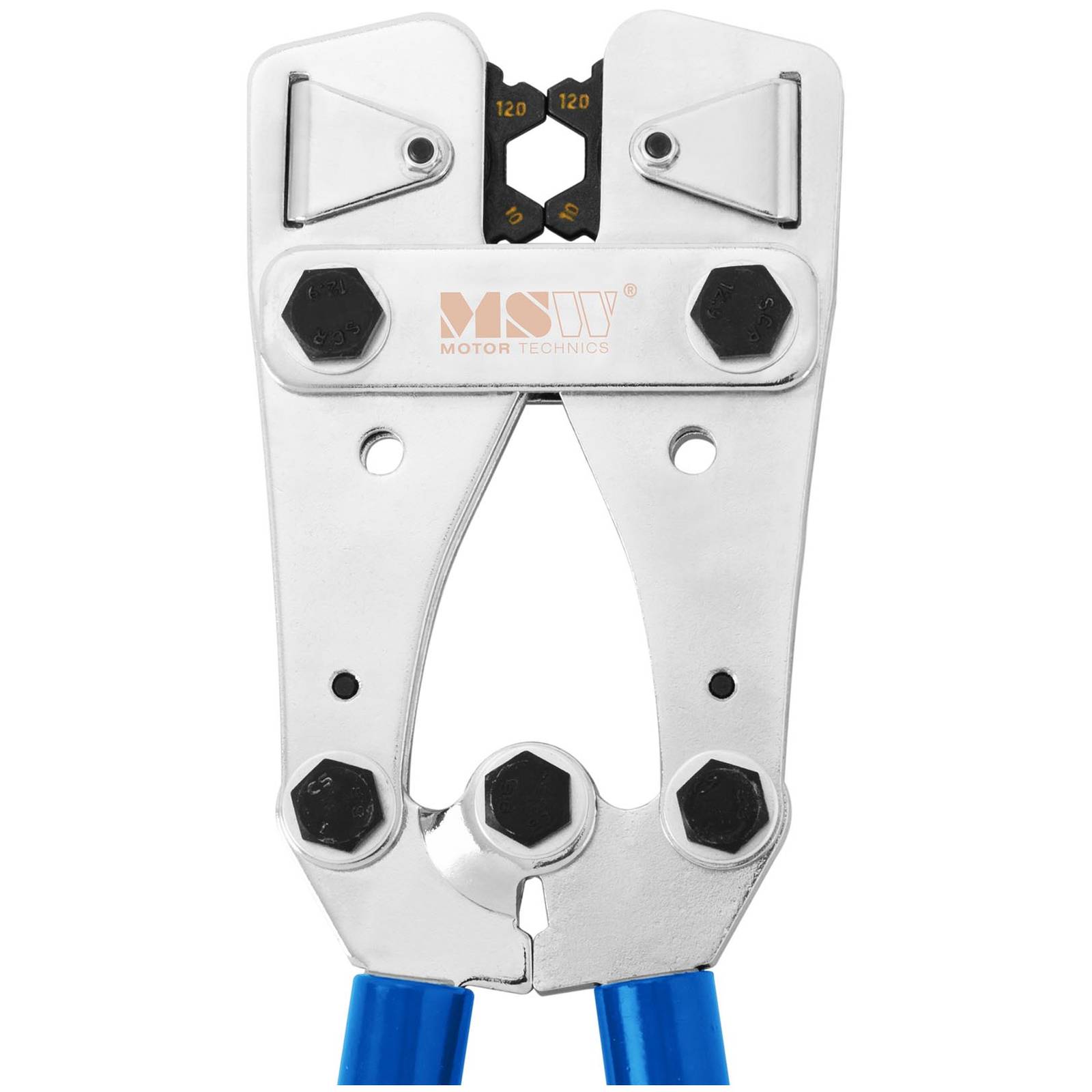 Pinza Crimpatrice Toolwiz Per Capicorda 6-50mm&sup2; - Piegatrice Cavi AWG 10-1/0, Colore Blu