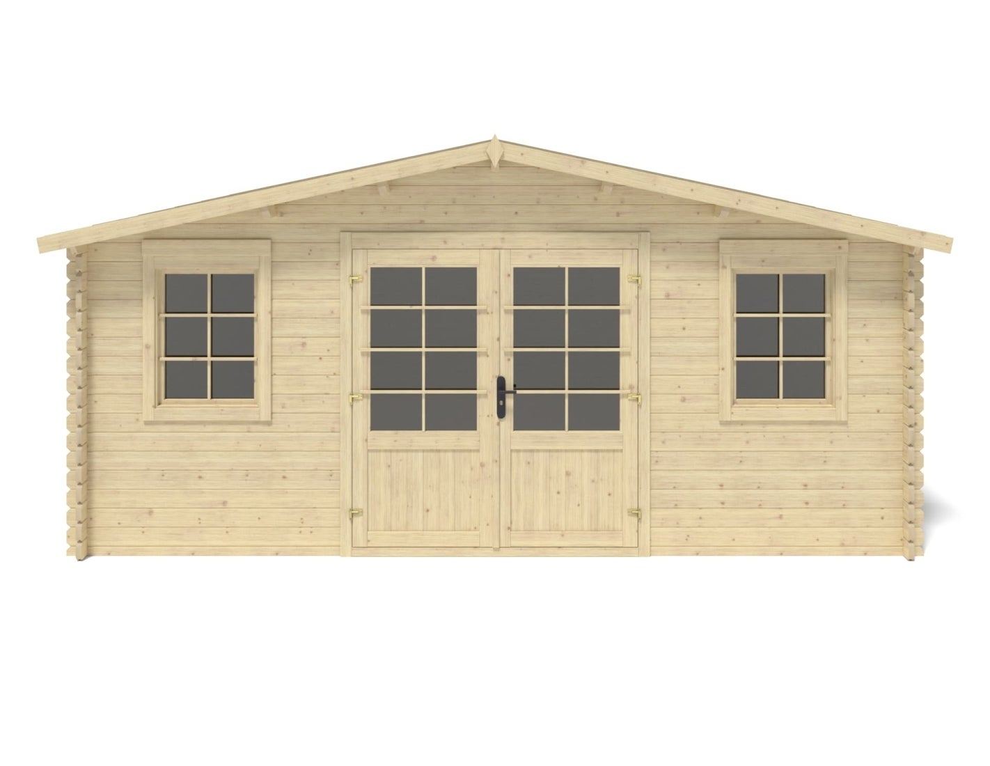 Abri de jardin en bois - 21.42m2 - 5.1x4.2m - Ep. 34mm - Couleur: naturel - DOM746 - ALTANKA - 6