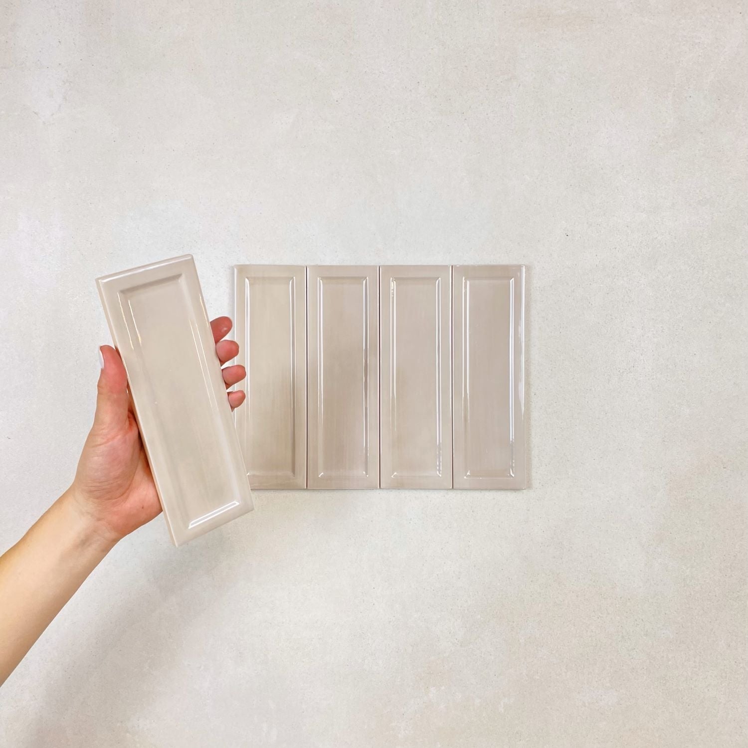 Faïence Murale Style Métro Beige Brillant ISLAND 6,5x20 cm 3D Dorian (0 ...