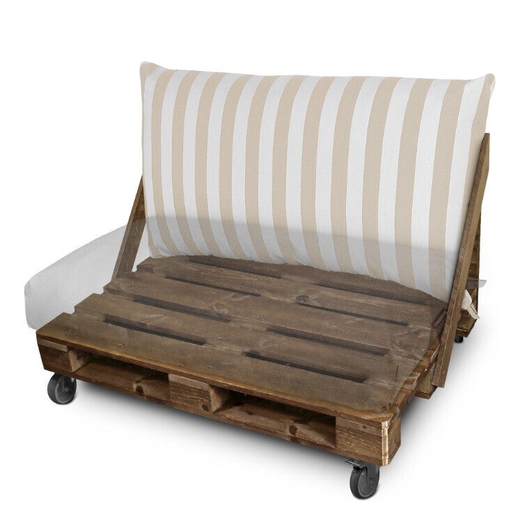 Cojín para Palets Toldotex Crudo Asiento y/o Respaldo 120x60x20 (rayado) - 3