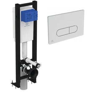Bati-support Ideal Standard autoportant gain de place éco certifié NF + plaque carrée