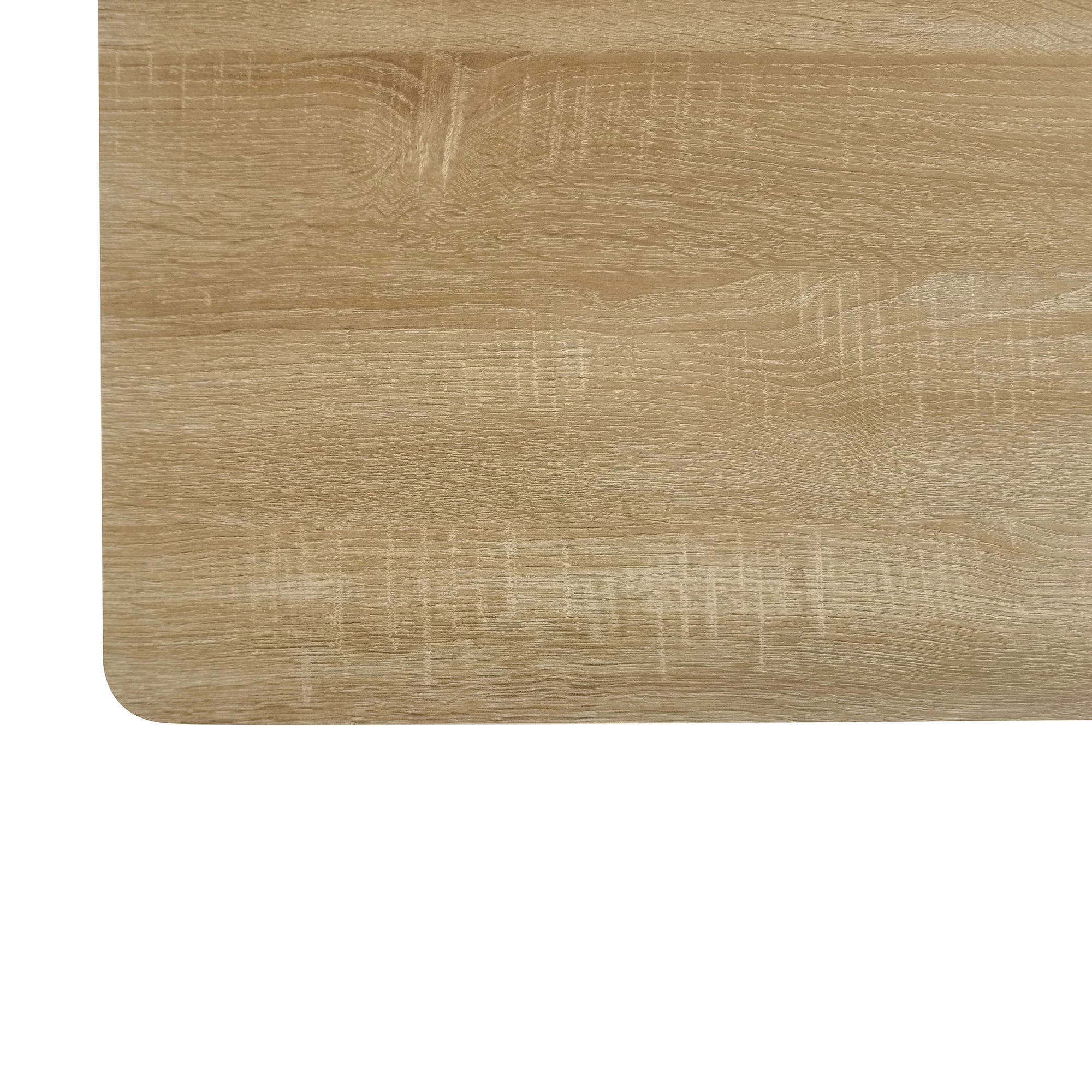 Mesa de comedor rectangular para 6 cubiertos, tablero de partículas, estilo rústico, color roble, 117 x 68 x 75 cm - 3