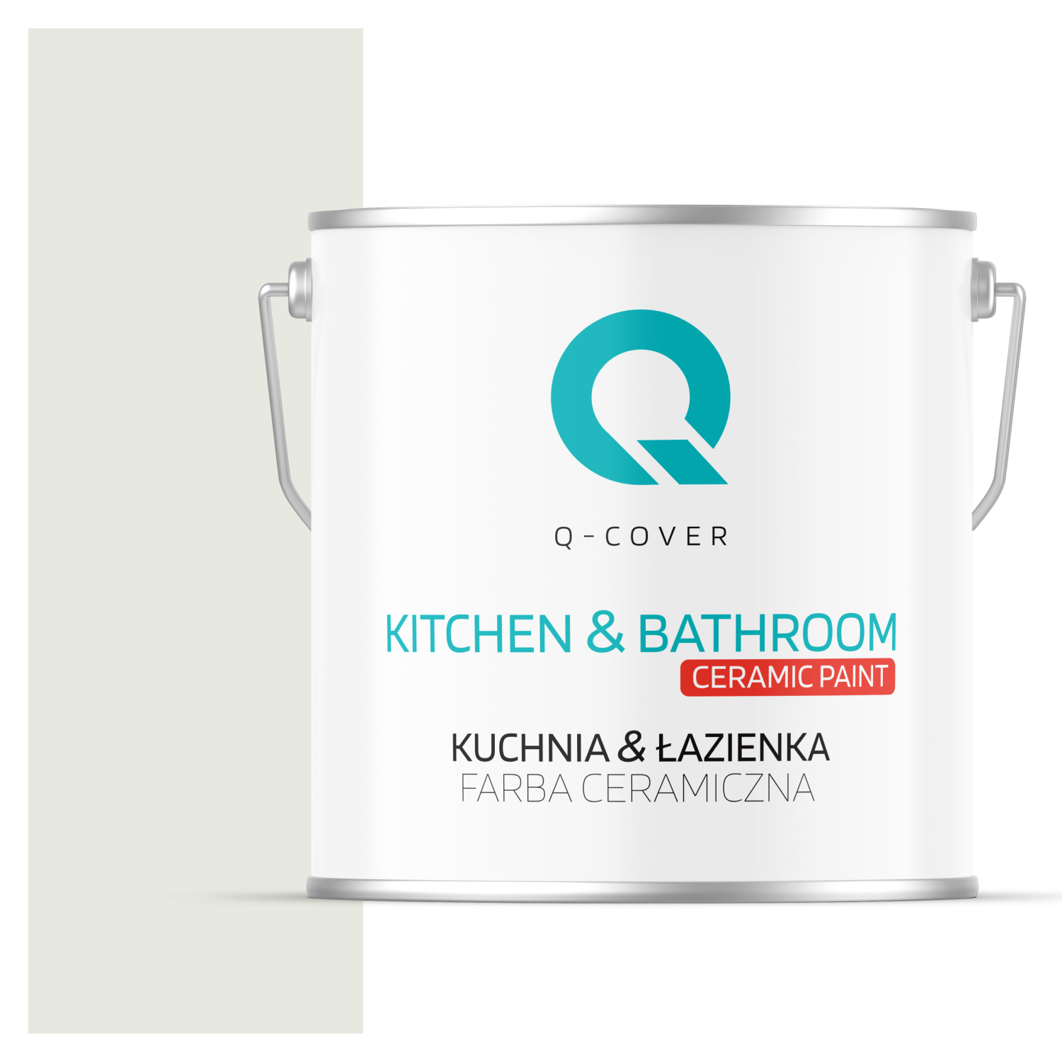 Farba Ceramiczna Kuchnia &amp; Łazienka Q-Cover Biel złamana w oliwkowy H2079 Głęboki Mat 5L