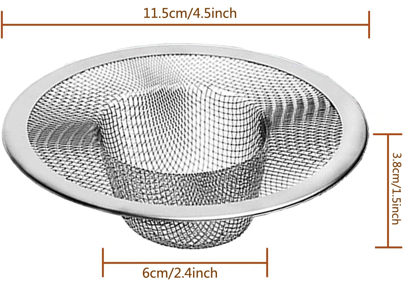 4 sitka ze stali nierdzewnej, 11,5 cm, idealne do kuchni, wanny i zlewu. - 2
