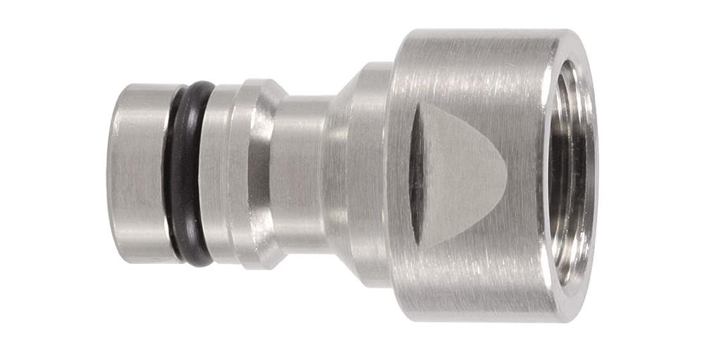 Przyłącze kranowe GEKA plus system wtykowy, mosiądz niklowany, gwint wewnętrzny 19,17 mm - 46.0710.8