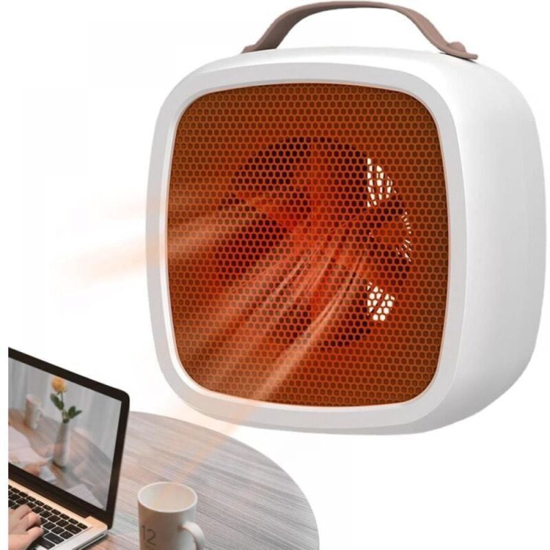 Mały podgrzewacz biurkowy - Mały przenośny podgrzewacz solarny - Podgrzewacz wtykowy chroniący przed oparzeniami - Poziom 1 - (biały) - 3