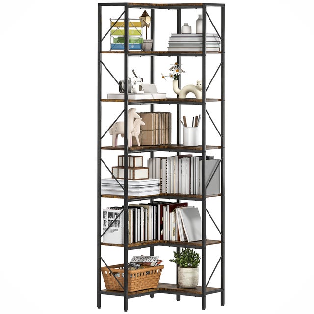 Libreria a 5 livelli nera KENER