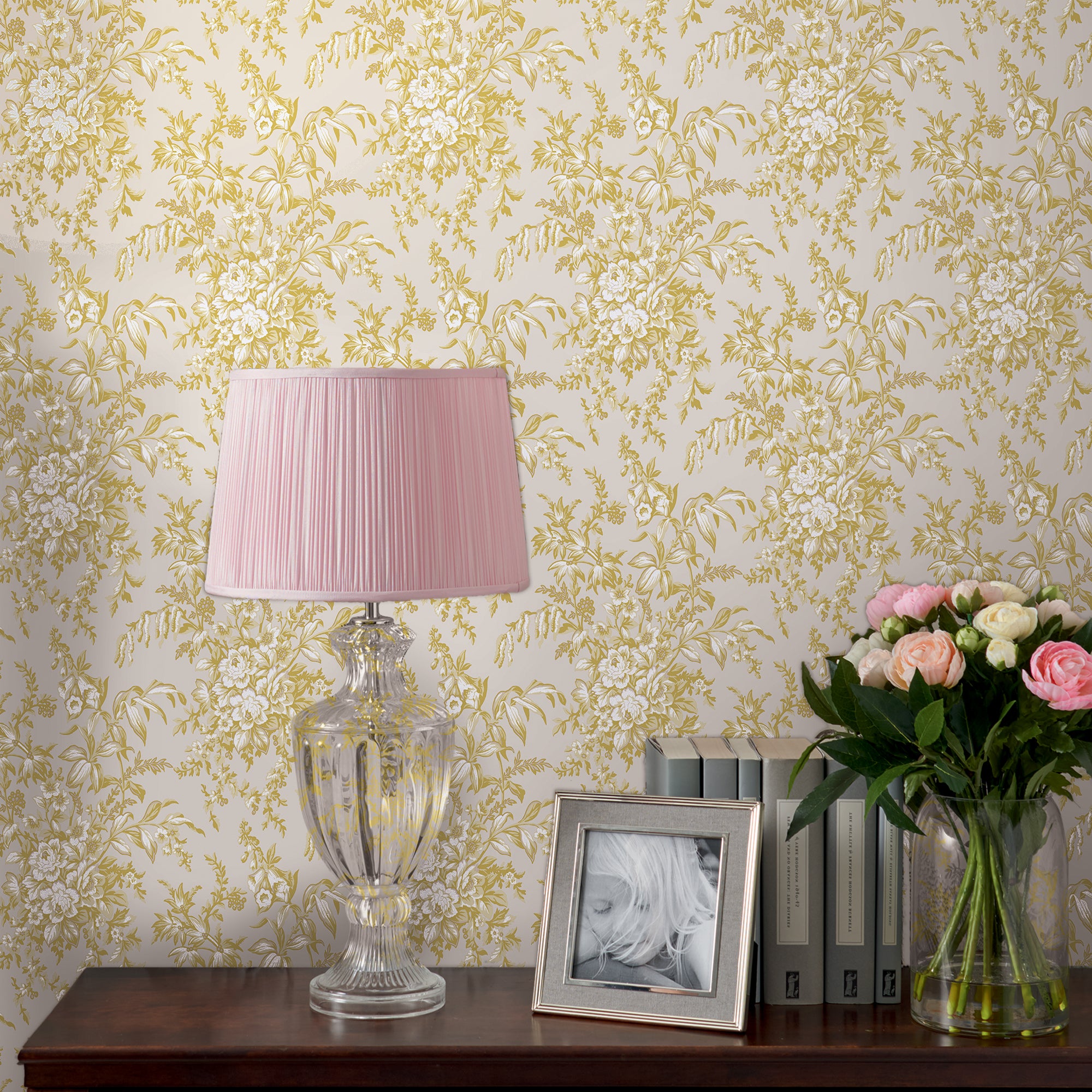 Laura Ashley Tapeta filzelinowa PICARDIE PALE 10 m x 52 cm