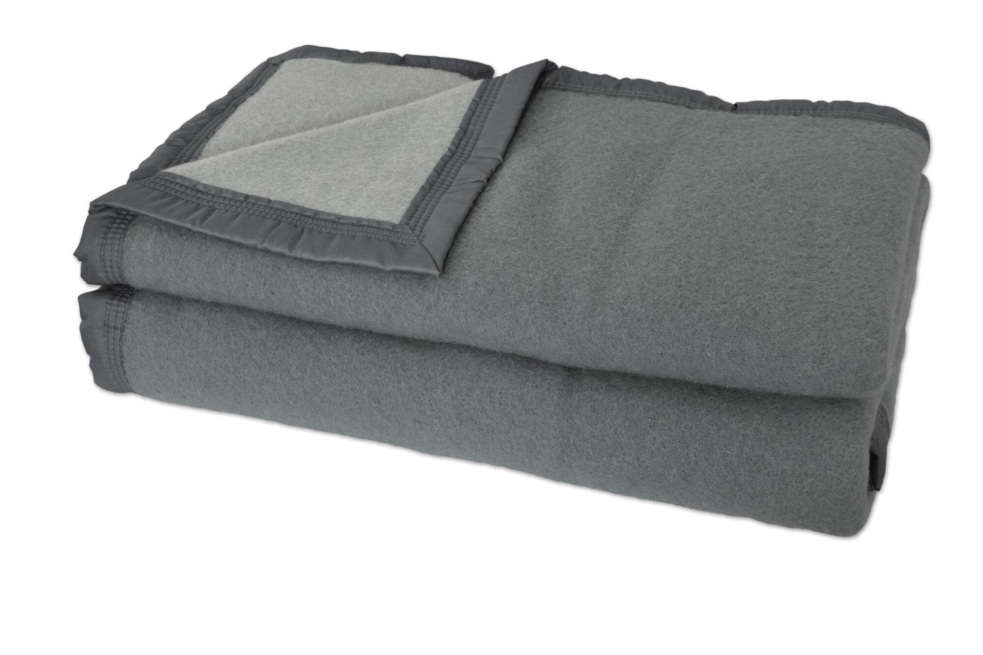 Volta Woolmark Wool Blanket, 240 cm x 260 cm, Azure