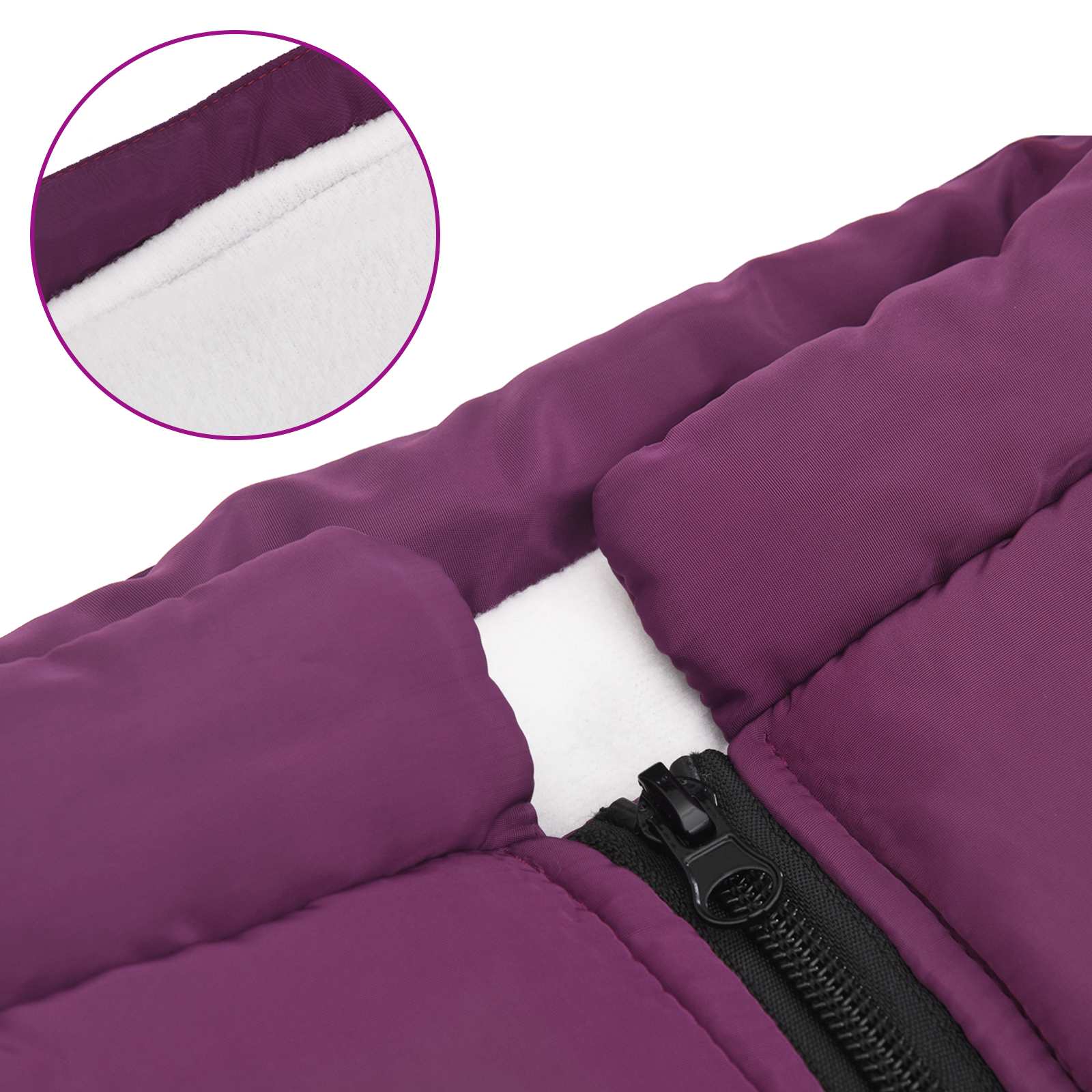 Abrigo para Perros Morado L44 Vellón y poliéster vidaXL - 7