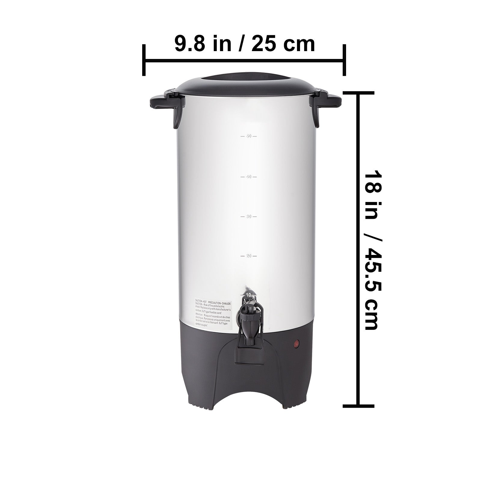 Cafetière commerciale,SucceBuy 50 tasses,acier inoxydable,grand distributeur café,1000 W,220 V,cafetière électrique pour préparation rapide - 2