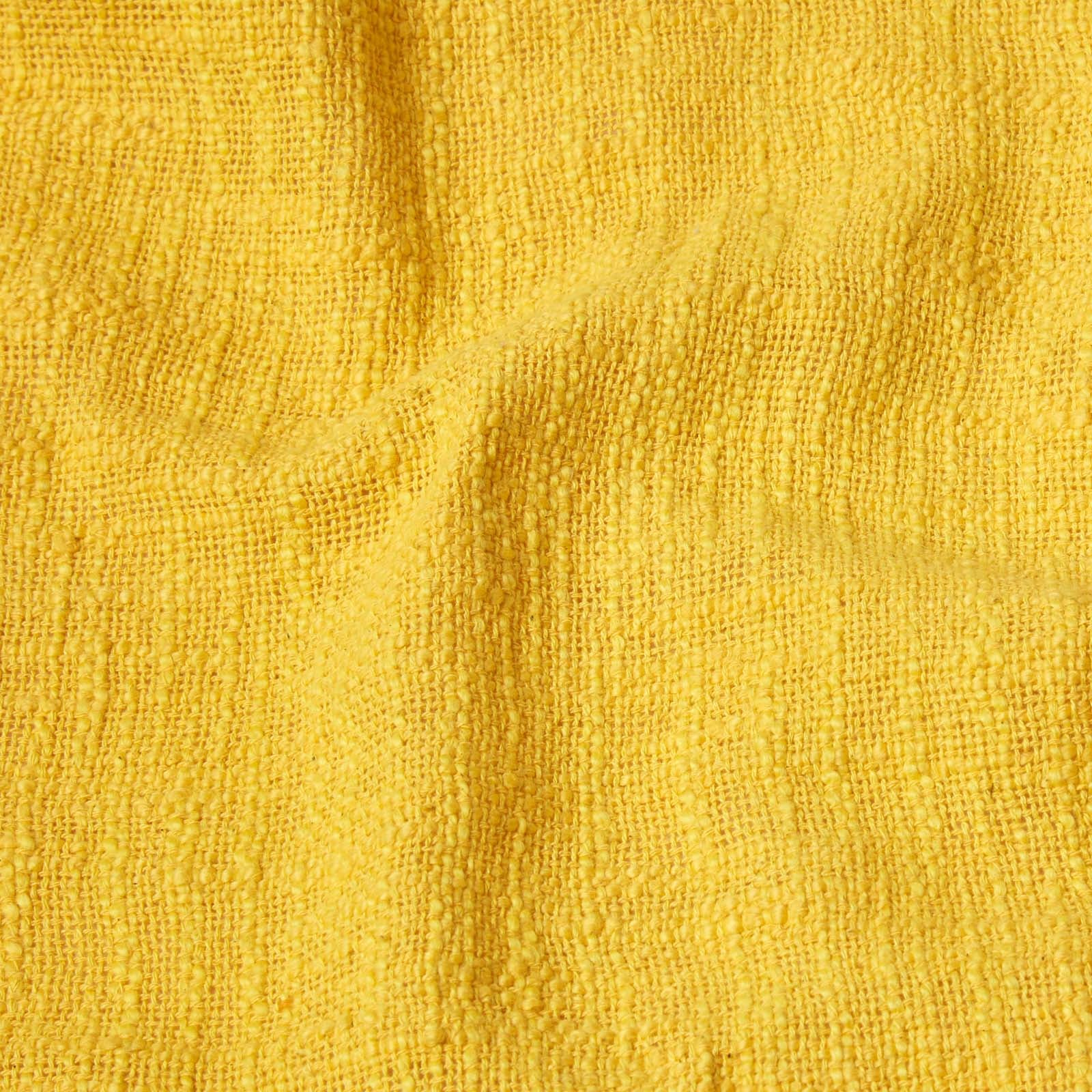 Homescapes Jeté de lit ou de canapé Jaune Nirvana en coton, 150 x 200 cm - 4