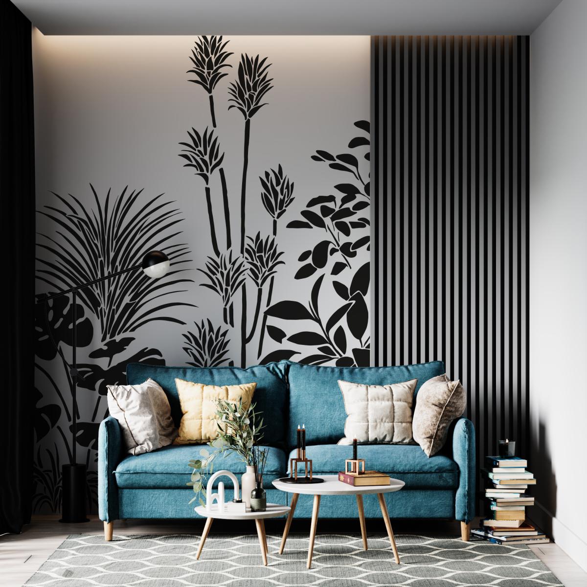 Papier peint panoramique pour jardin zen avec des plantes - 425x260 cm ...