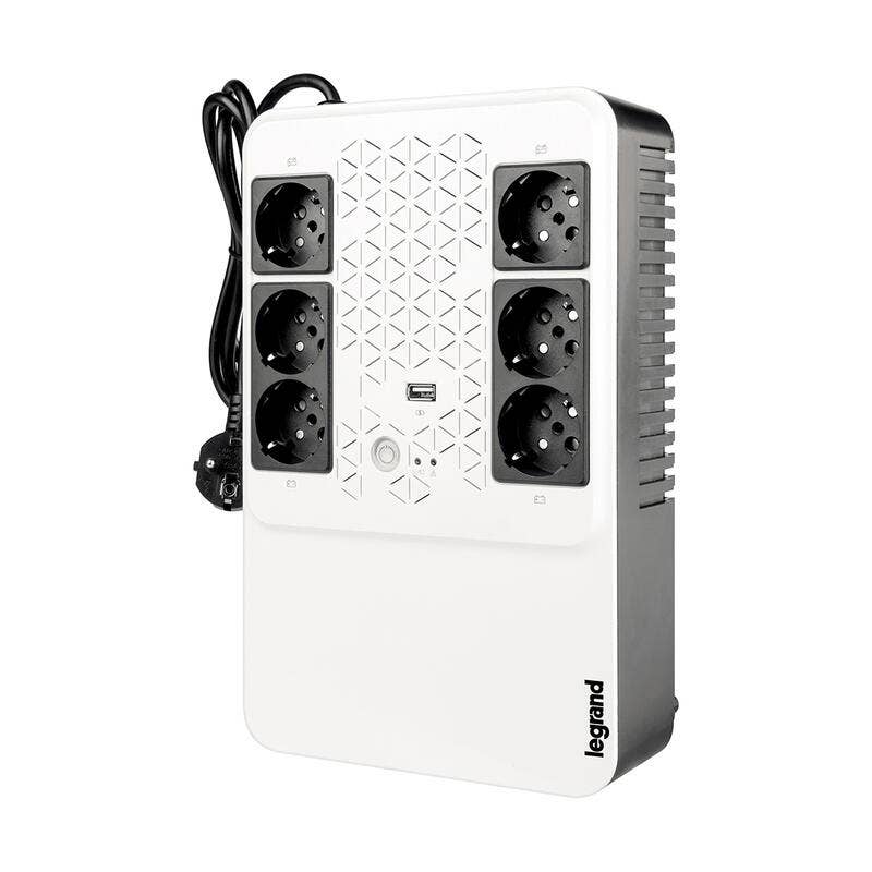 Legrand - Onduleur Keor multiplug avec 6 prises de courant 2P+T et disjoncteur intégré - 800VA 480W - 310084 - 3