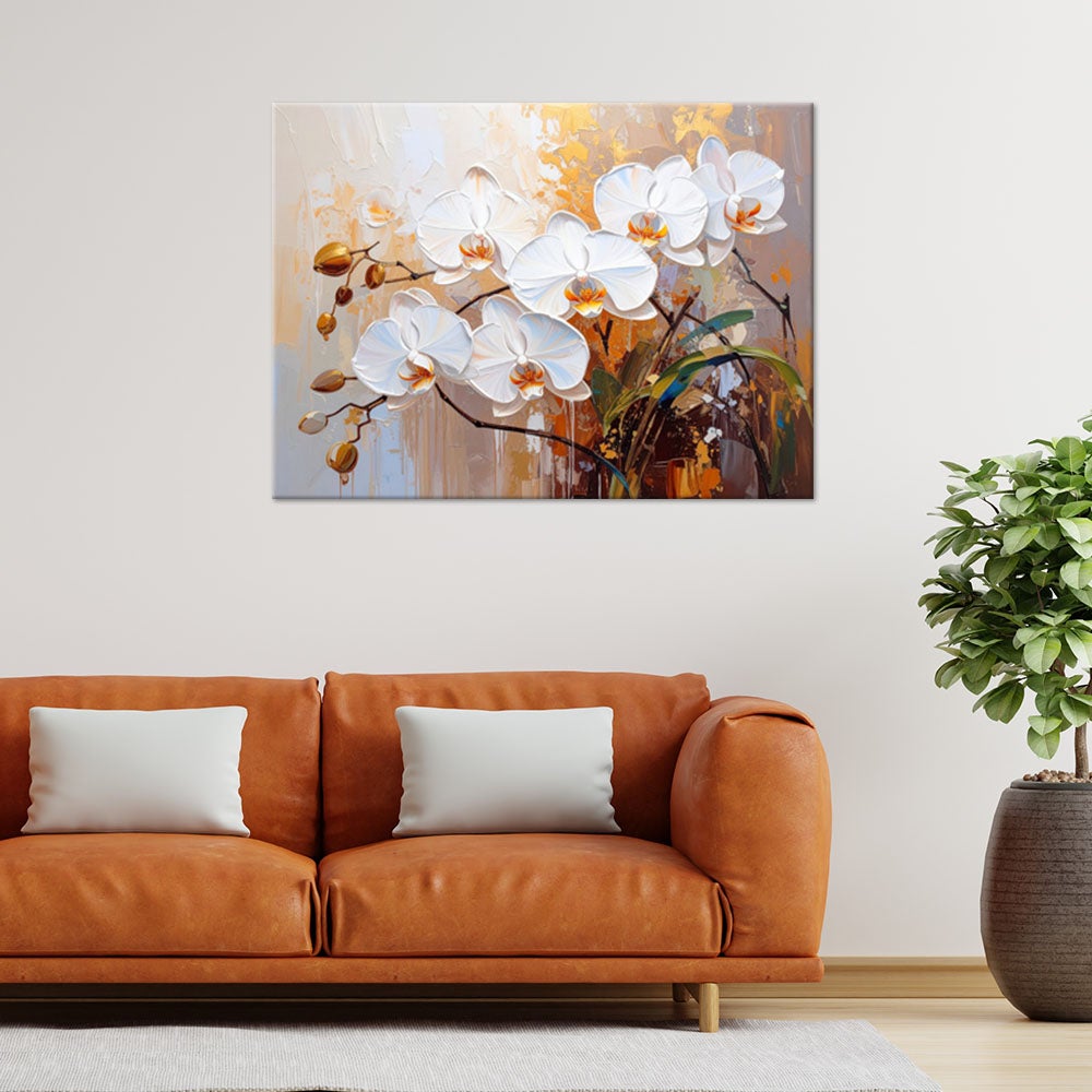 Runa Art Quadro Murale 5 Pezzi Con Orchidea Viola, Stampa Su Tessuto Non Tessuto 110g/m², Made In Germany, 203653a - 3