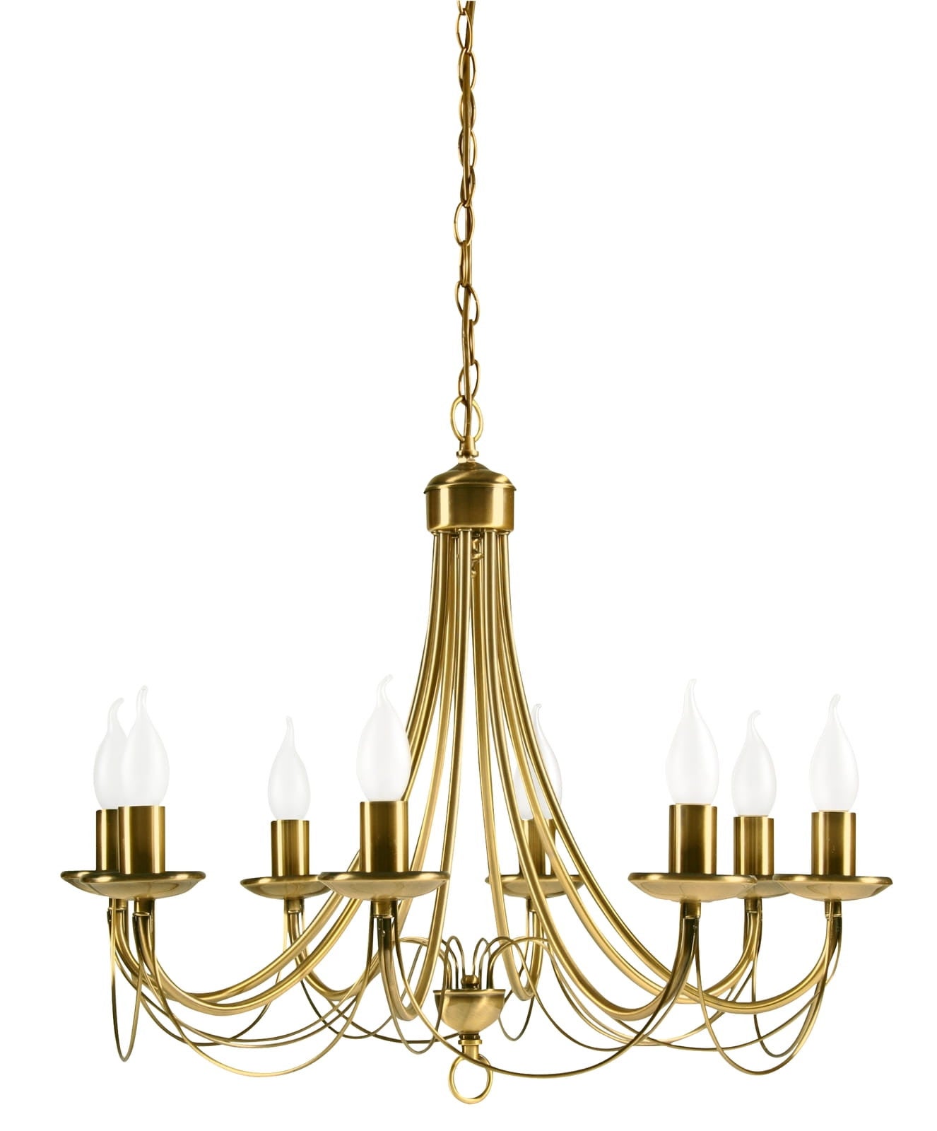 Lampa wisząca Muza mosiądz 8xE14x40W klasyczny design wym: 130 x 60 x 60 cm metal Candellux