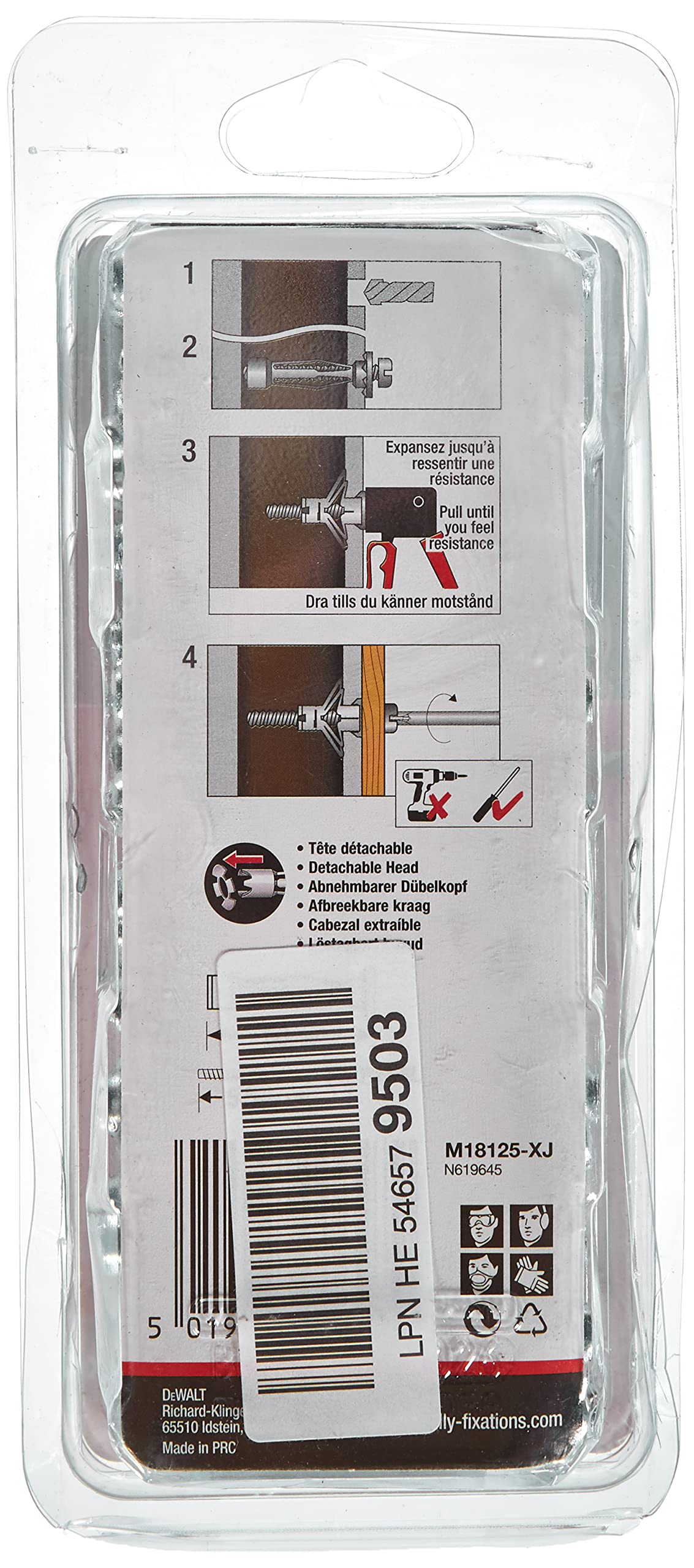 Molly m18125-xj tasselli metallici a espansione con vite M6 Ø 6 x 50 mm, Grigio, Set di 40 pezzi - 2