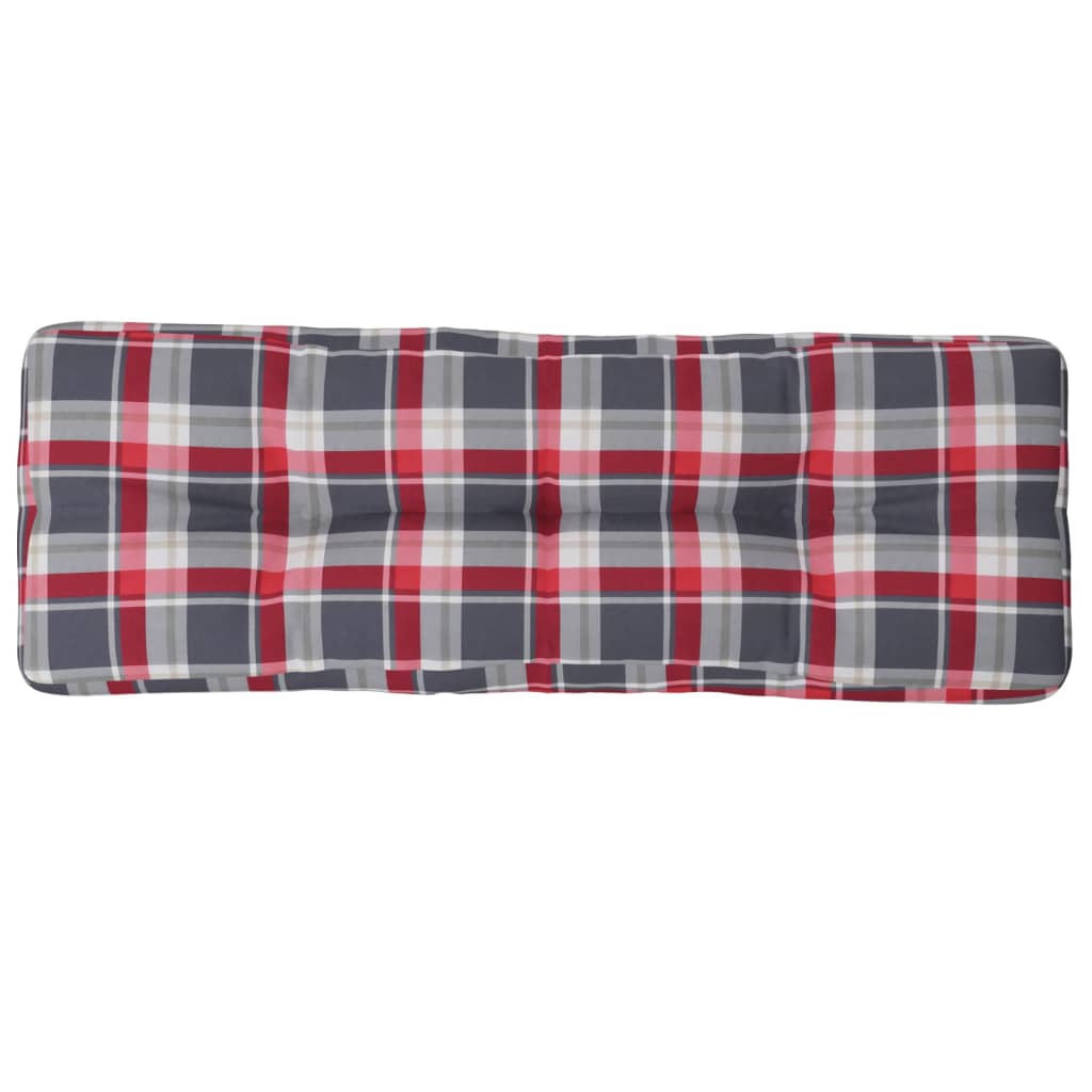 Cojín para palé - Tejido 100% poliéster - Estampado de cuadros rojos ...
