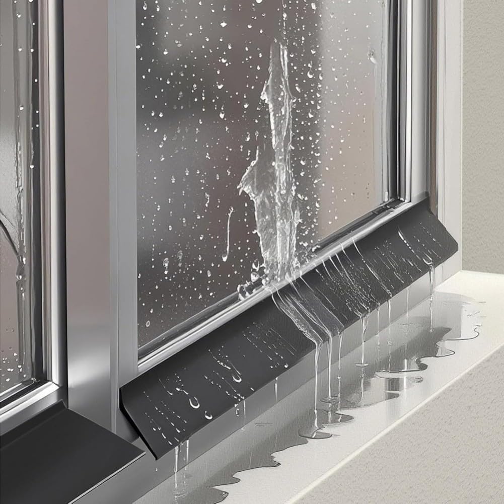 Tira de sellado a prueba de lluvia para ventana de 150cm,deflector a prueba de lluvia, placa guía de agua de borde,adecuada para ventanas corredizas. - 5