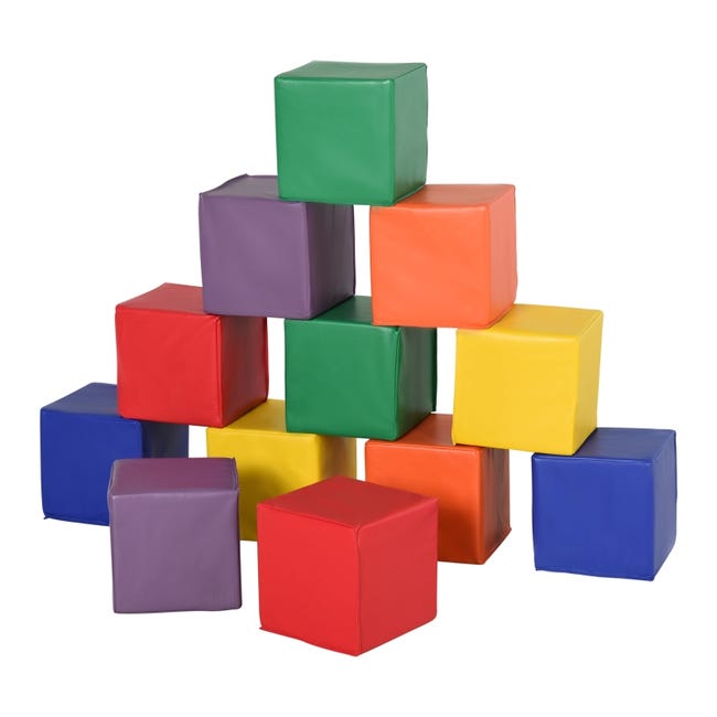 Blocs de construction en mousse pour enfants, stimulant la créativité, en imitation cuir, 40x40x20 cm, adaptés aux enfants de 1 à 3 ans. | Leroy Merlin Blocs de construction en mousse pour enfants, stimulant la créativité, en imitation cuir, 40x40x20 cm, adaptés aux enfants de 1 à 3 ans. | Leroy Merlin