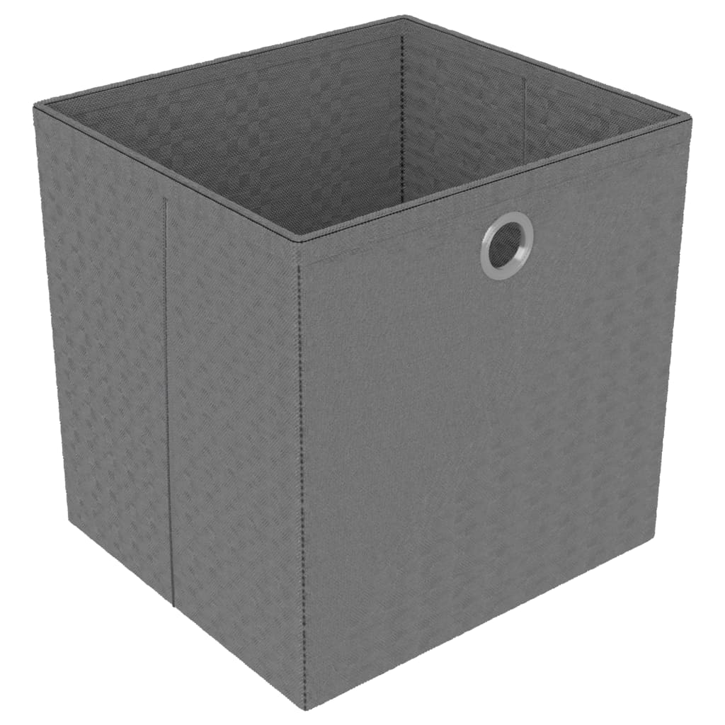 Étagère d'affichage 5 cubes et boîtes Gris 103x30x72,5 cm Tissu vidaXL - 6