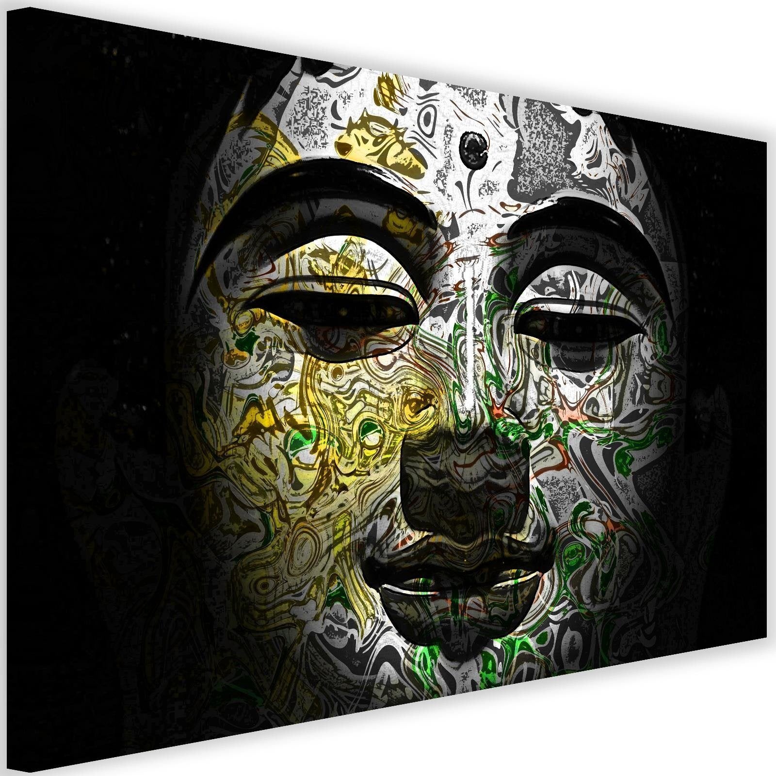 Obraz na płótnie, Głowa Buddy Abstrakcja Feng shui 90x60