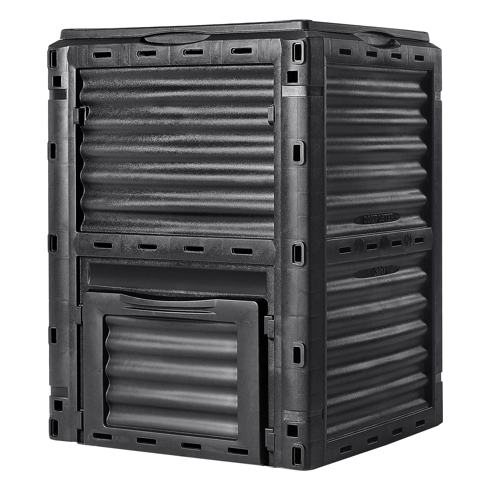 Szybki kompostownik Kompostownik ogrodowy 300L Kompostownik termiczny 60,7x60,5x82,5cm Kompostownik z tworzywa PP odporny na korozję żaroodporny VEVOR