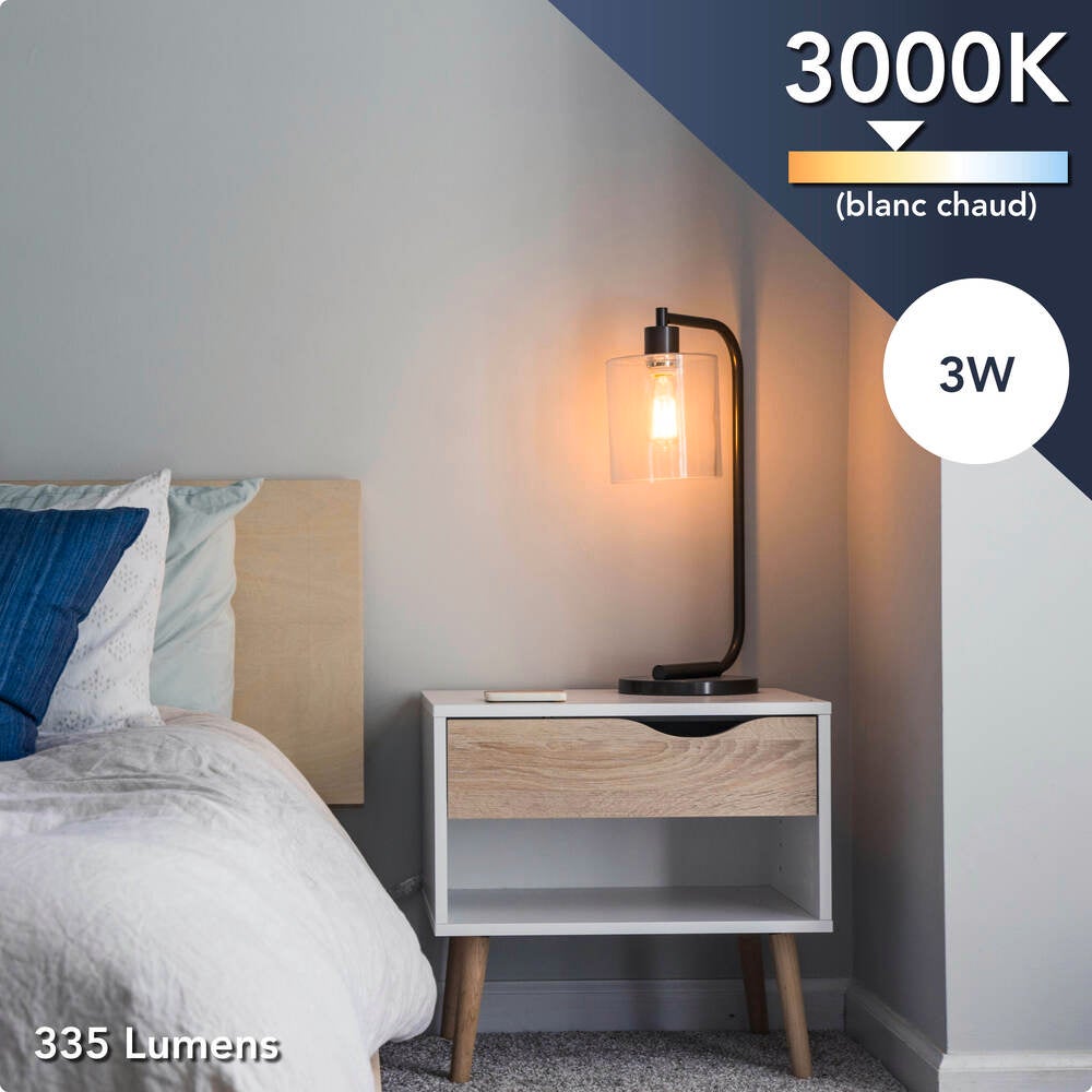 Ampoule LED E14 3W, 240V, 335 lumens, 3000K blanc-chaud - Tibelec - 2