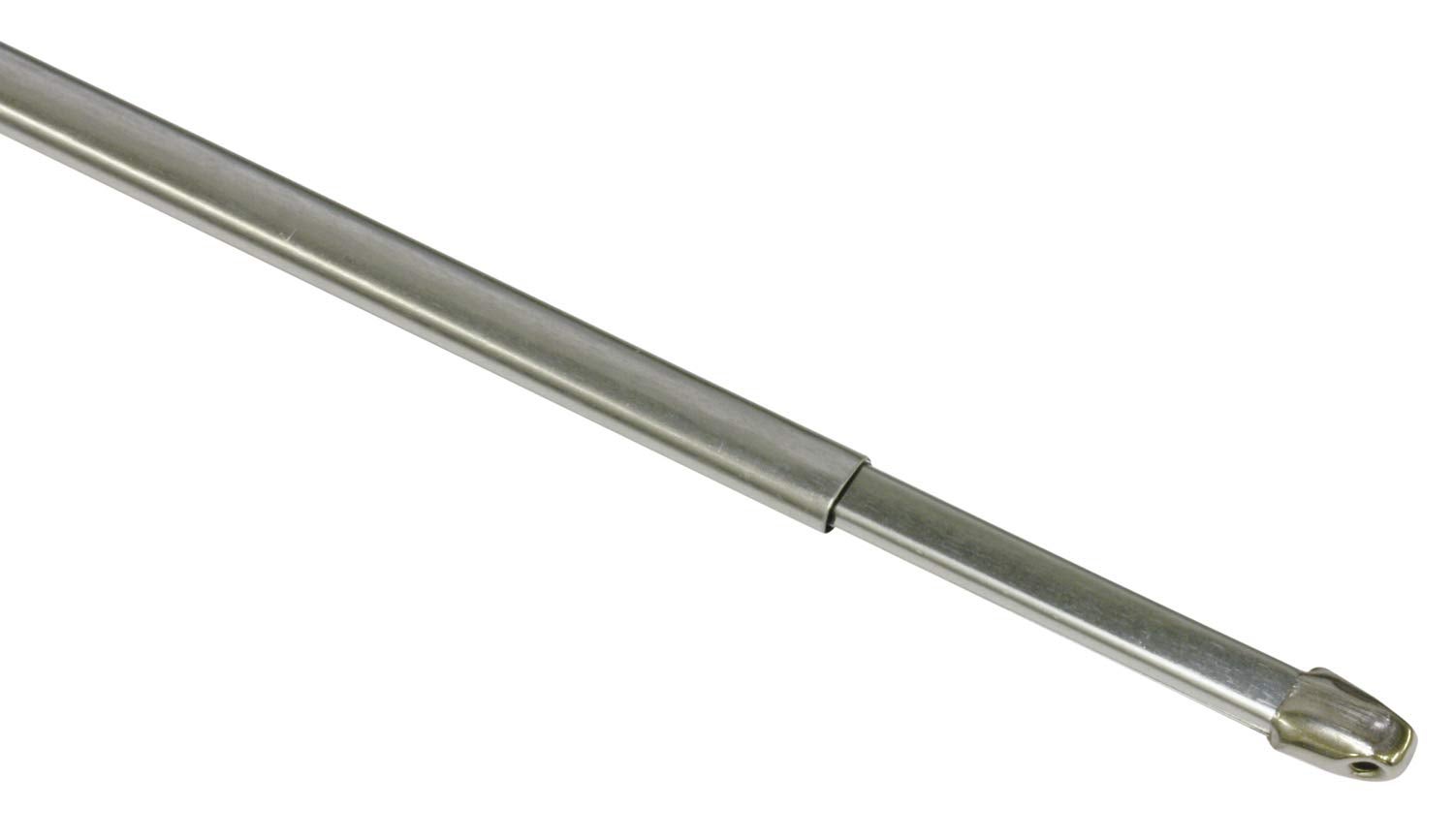 Bastone Estendibile Per Tende In Acciaio INOX | 60-80 Cm, Colore Bianco Perlato | Fissaggio A Pressione Senza Viti | Per Tende Bistrò E Tende Scorrevoli
