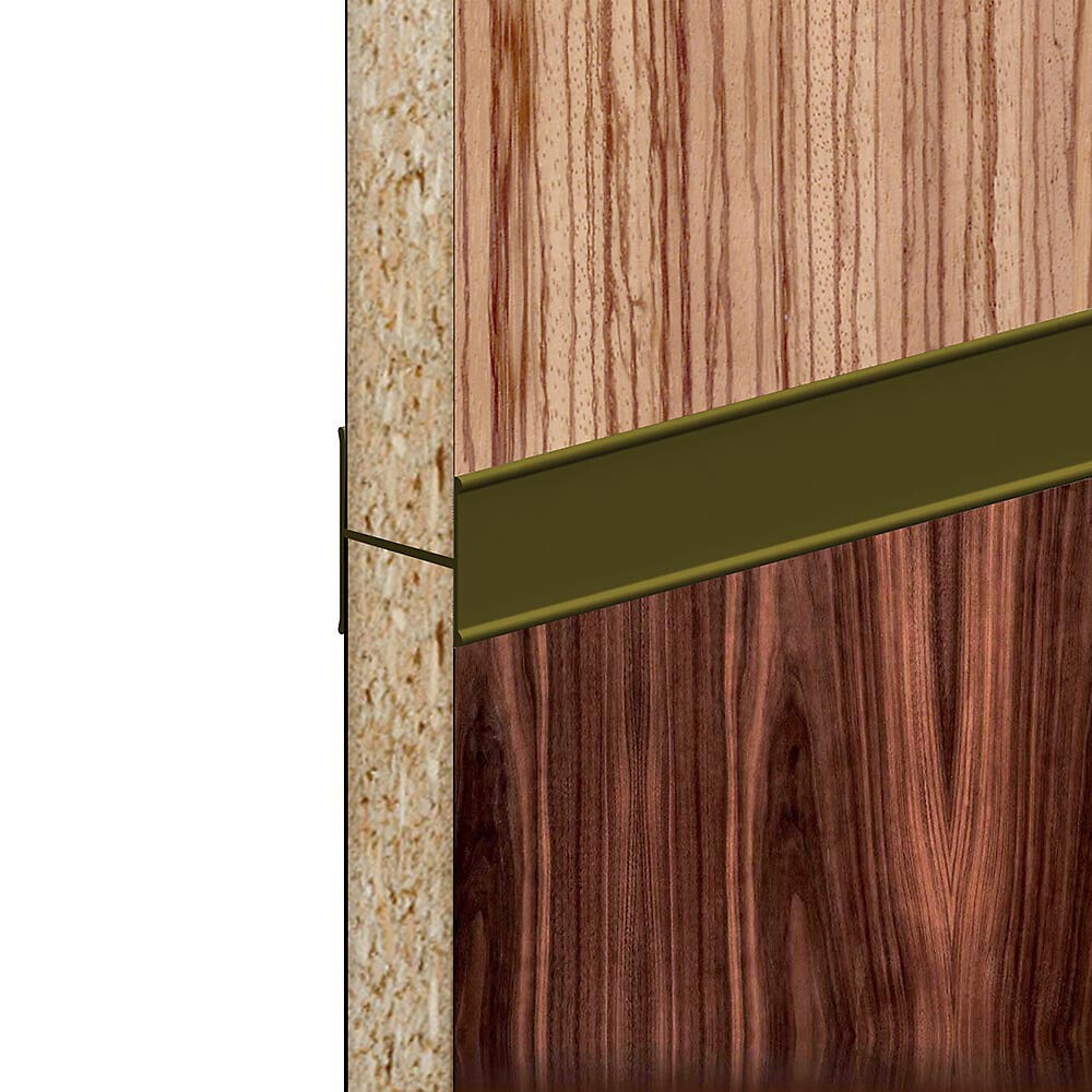 Profil en H SLID'UP 230 pour porte 19 mm - 1,8 m - bronze - 4