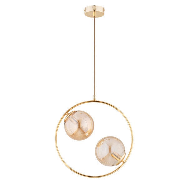 Lampa wisząca Adino złota 2xE14x10W nowoczesna wym: 85 x 15 x 38,5 cm metal Alfa