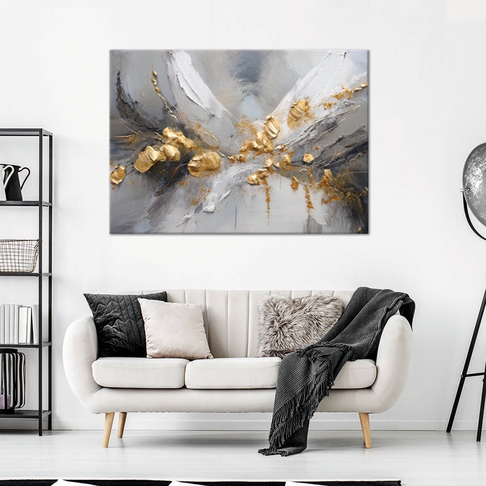 Obraz na płótnie, Złoto Glamour Abstrakcja 120x80 - 2
