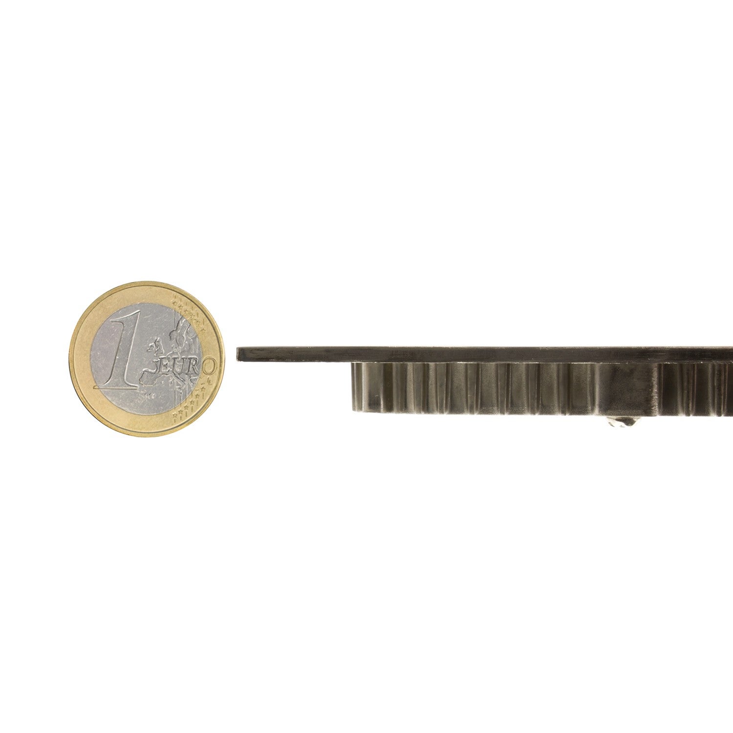 Dalle LED 6W Ronde Extra-Plate Coupe Ø 110 mm Argentée - 3000K Blanc chaud - PC,Aluminium - 8