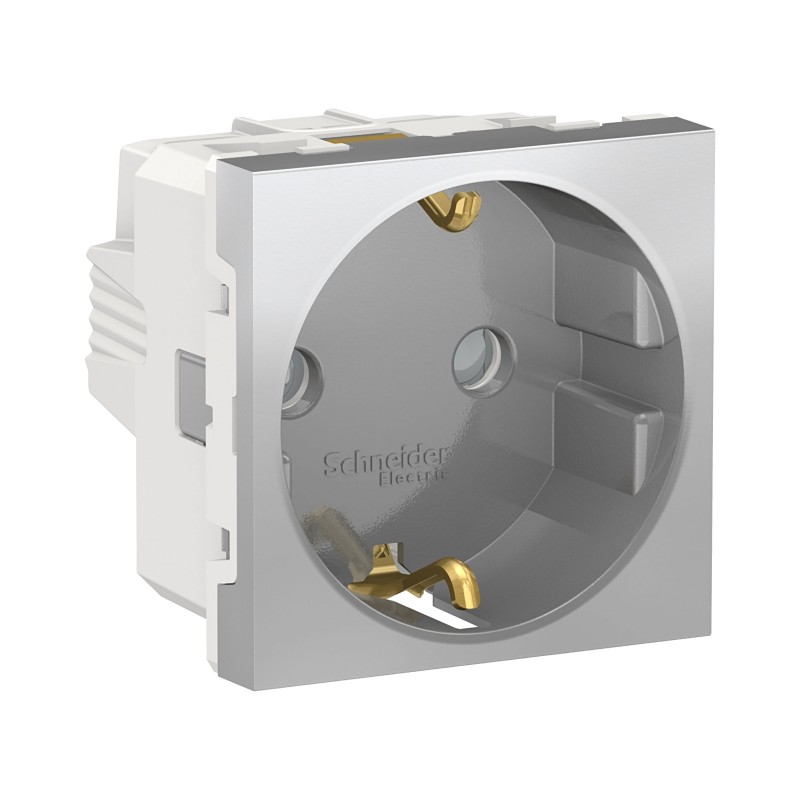Presa schuko alluminio New Unica Studio - 2