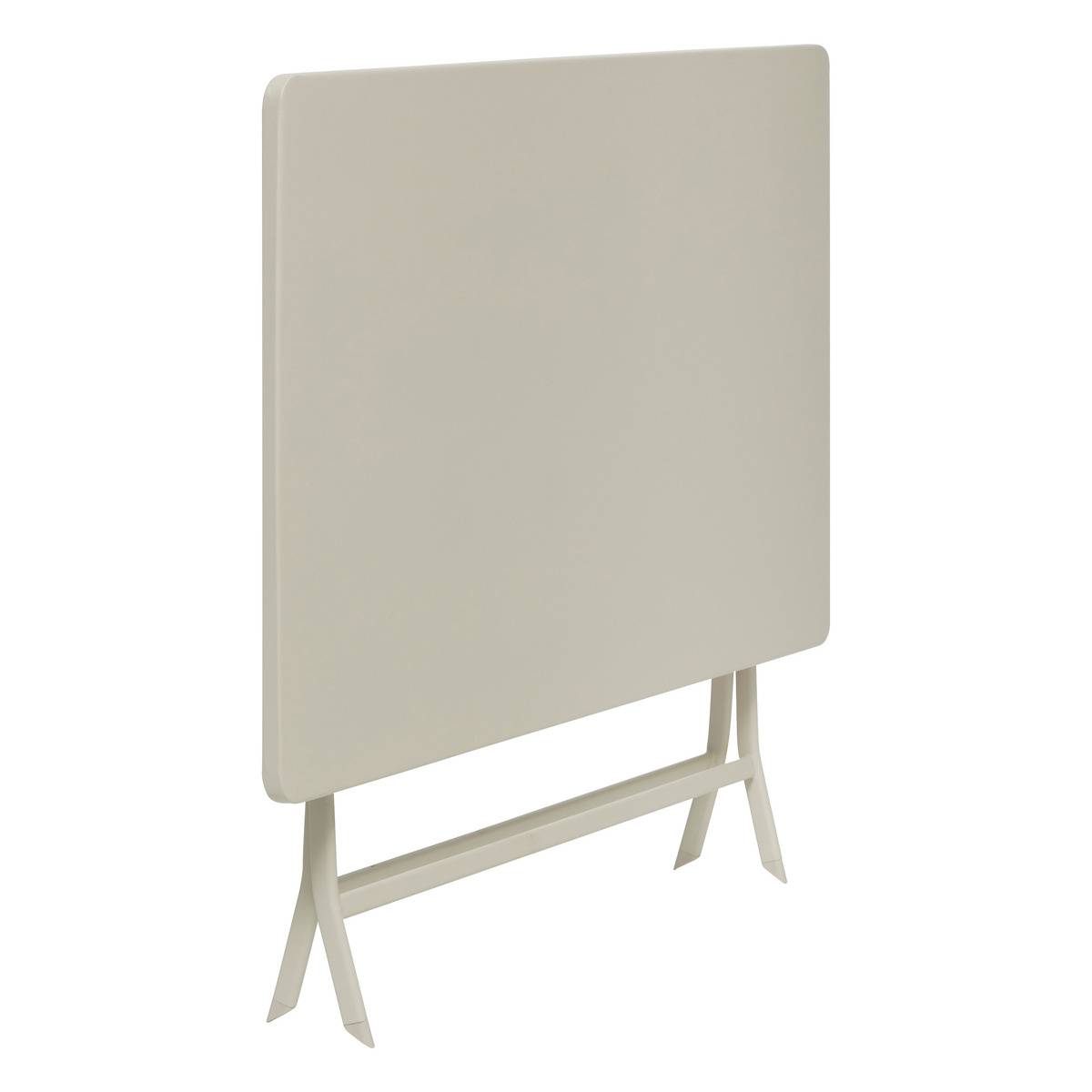 Table à manger de jardin rectangulaire en Acier Beige 4 places - 3