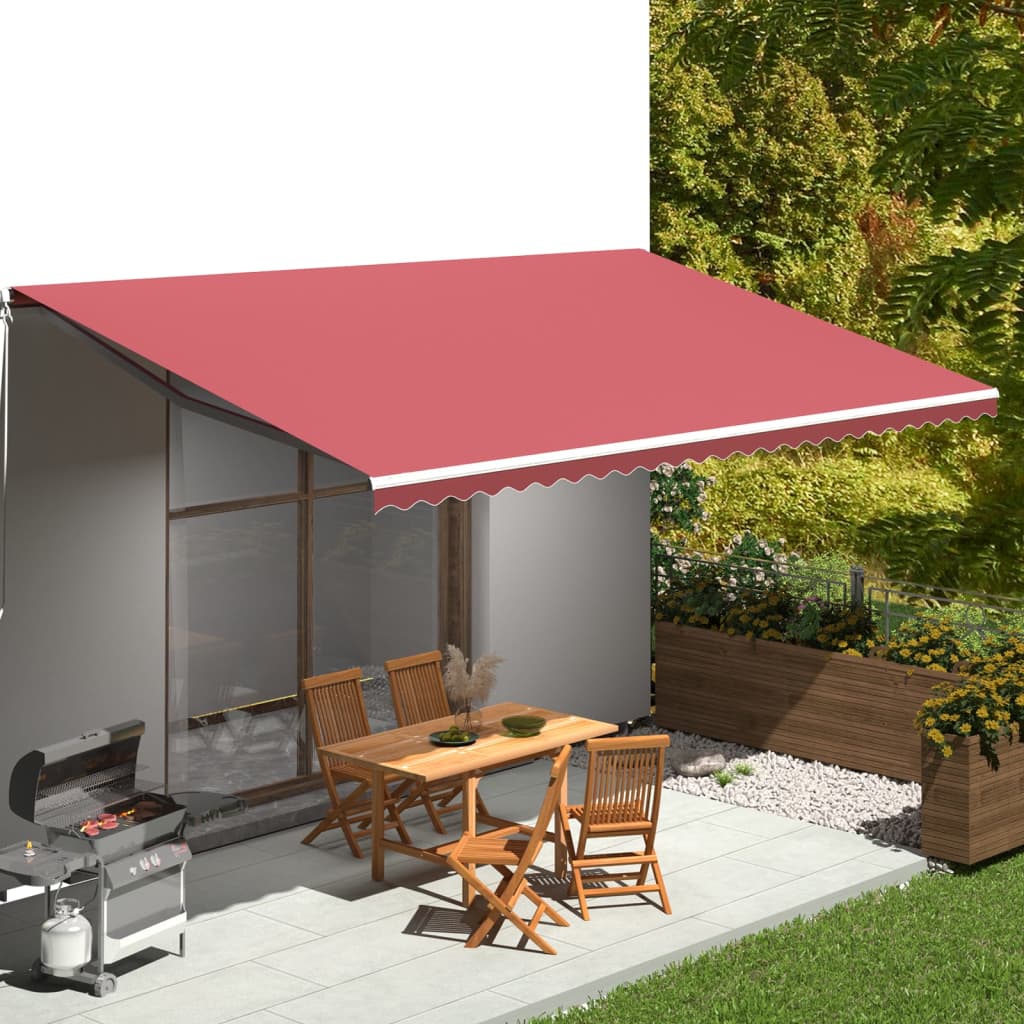 Tela de repuesto para toldo, rojo burdeos, 6x3 m
