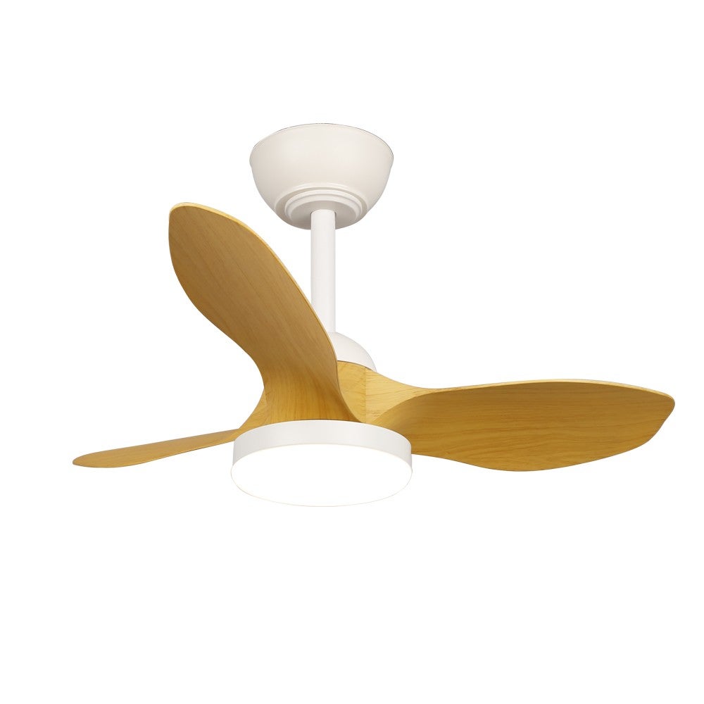 Wentylator sufitowy LED 20W Cavil Mini S biały and Drewno CCT Dim z timerem i pamięcią włączenia ø80cm
