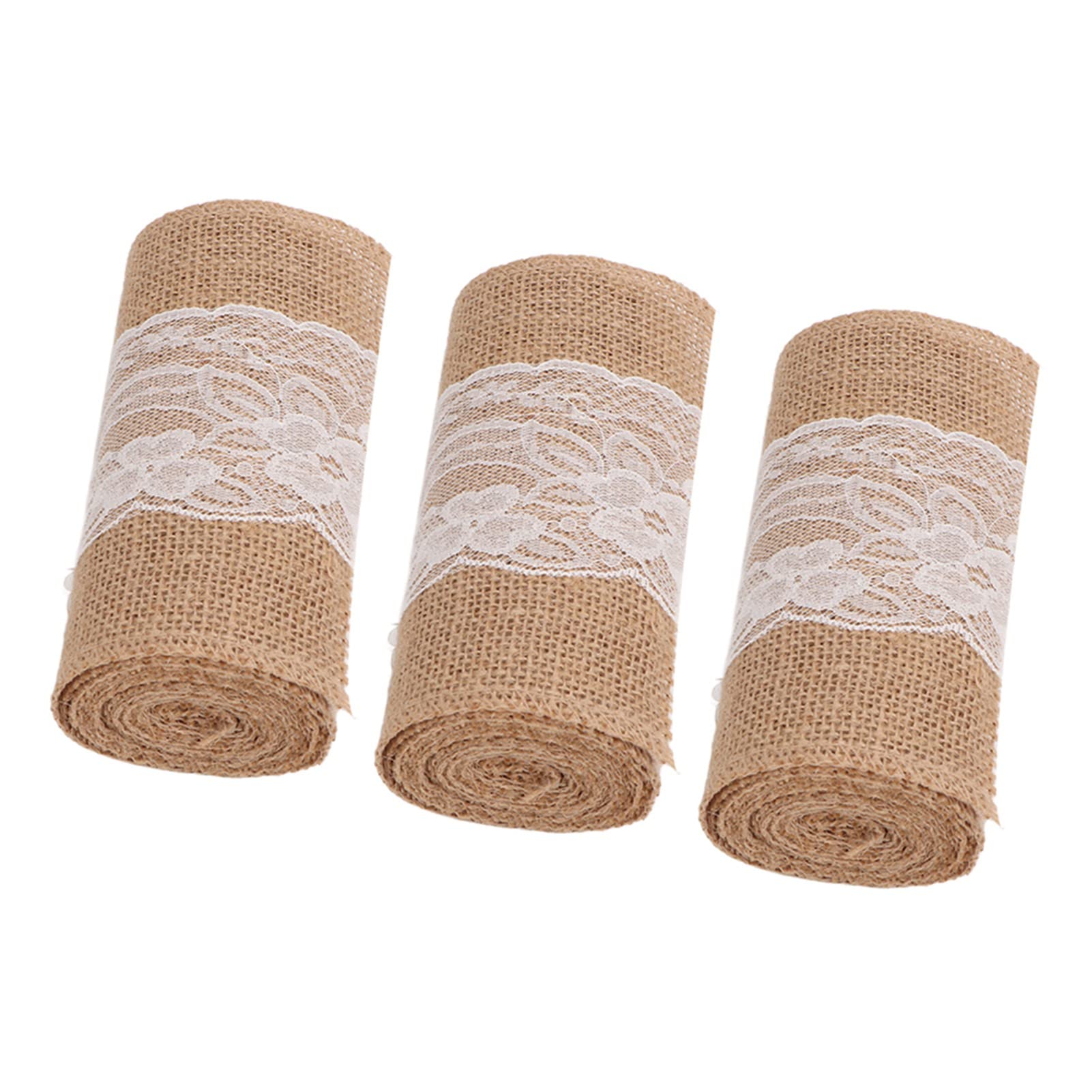 Lot De 3 Rouleaux Ruban Dentelle Florale 10m - Bordeaux - Pour Bijoux, Mariage Et Loisirs Créatifs
