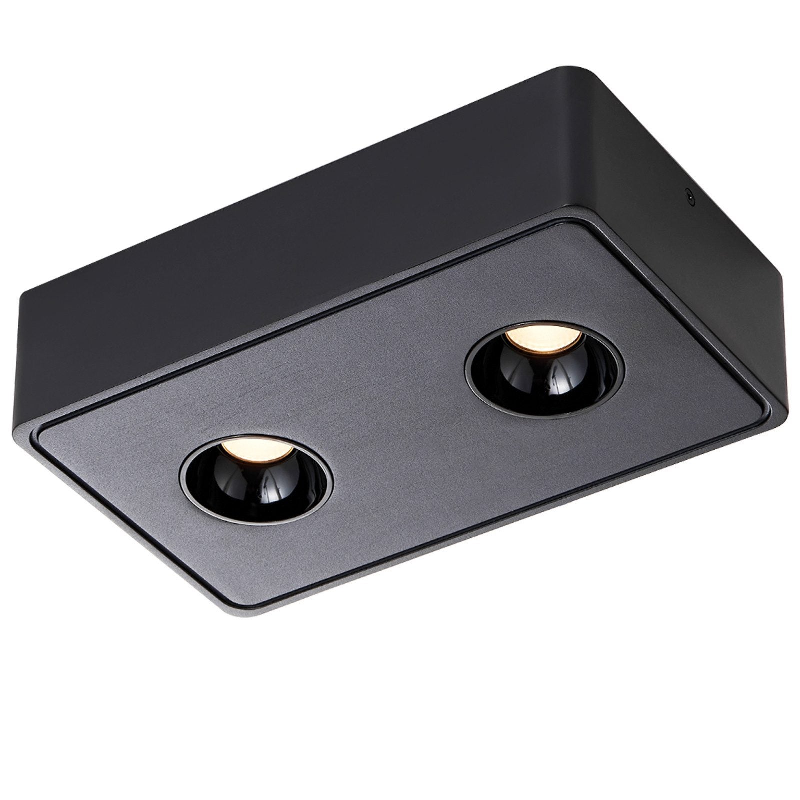 NETTLIFE 2 sztuki czarnych 11W kwadratowych Reflektorowaów LED do montażu na powierzchni sufitu, ciepła biel do salonu