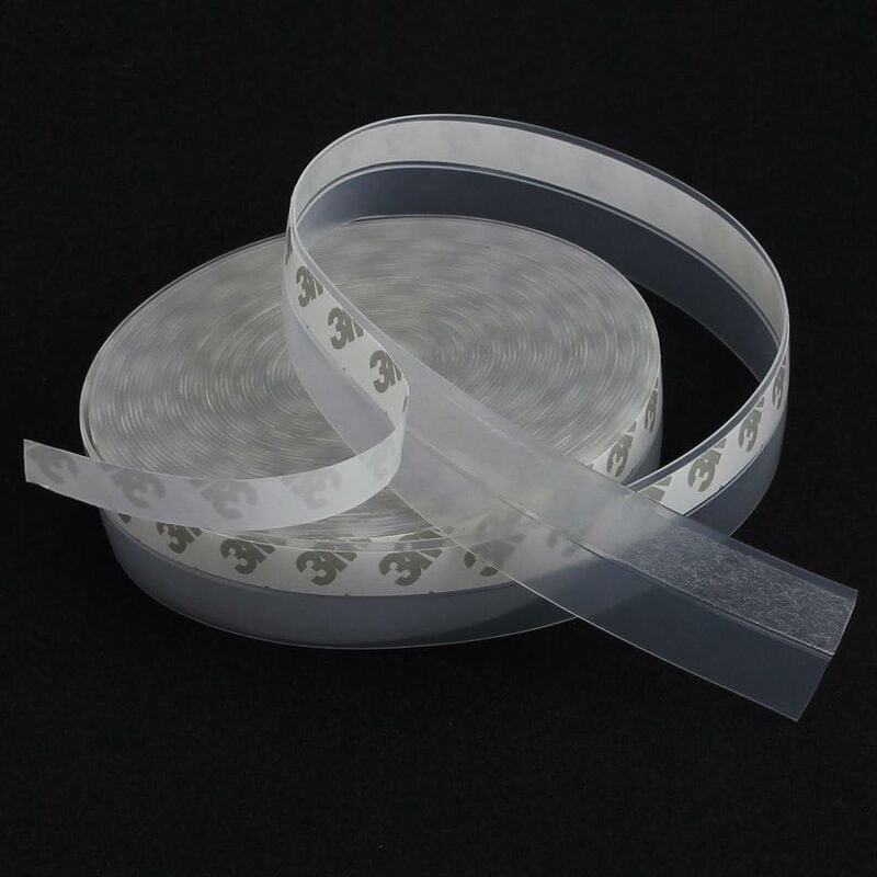Burlete adhesivo para puertas 10 m x 25 mm Tapón de silicona flexible adhesivo impermeable Aislamiento acústico para evitar la entrada de aire frío - 5