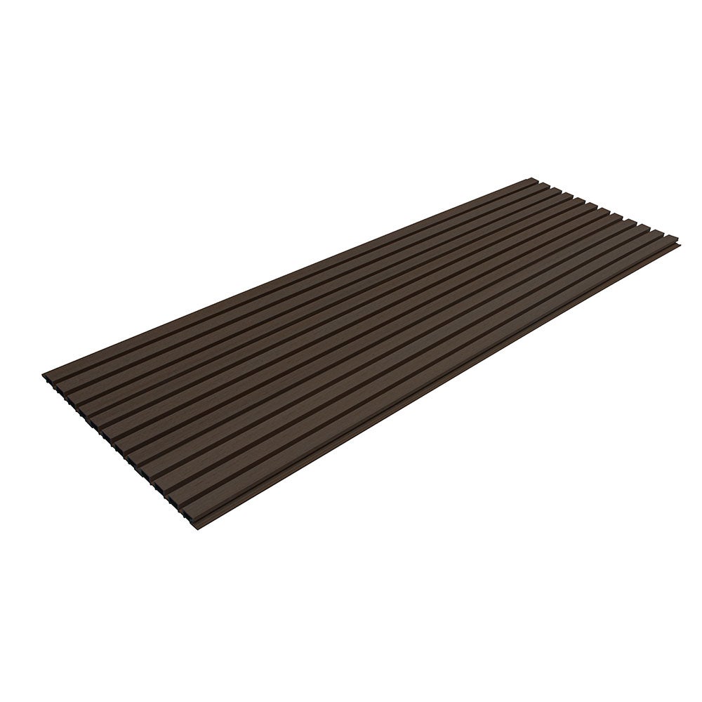 Home Deluxe - Revêtement de façade en WPC DUVAR - Couleur : noyer, taille : 2 m² env. 190 x 21,9 x 2,6 cm, matériel de montage inclus I Panneaux de - 4