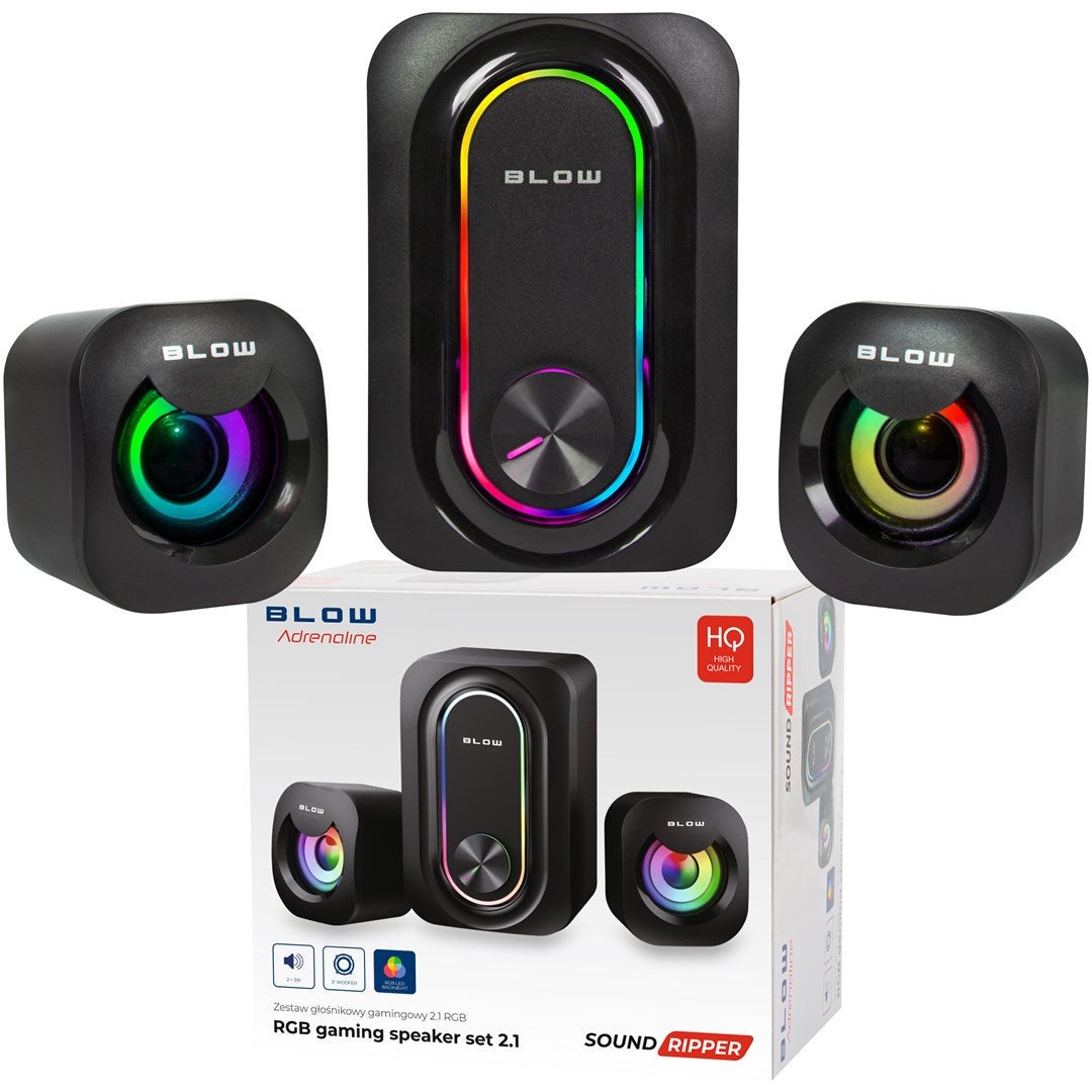 Blow Altavoces Para Juegos De Ordenador 2.1 Con Subwoofer Claro/Negro , Leroy Merlin