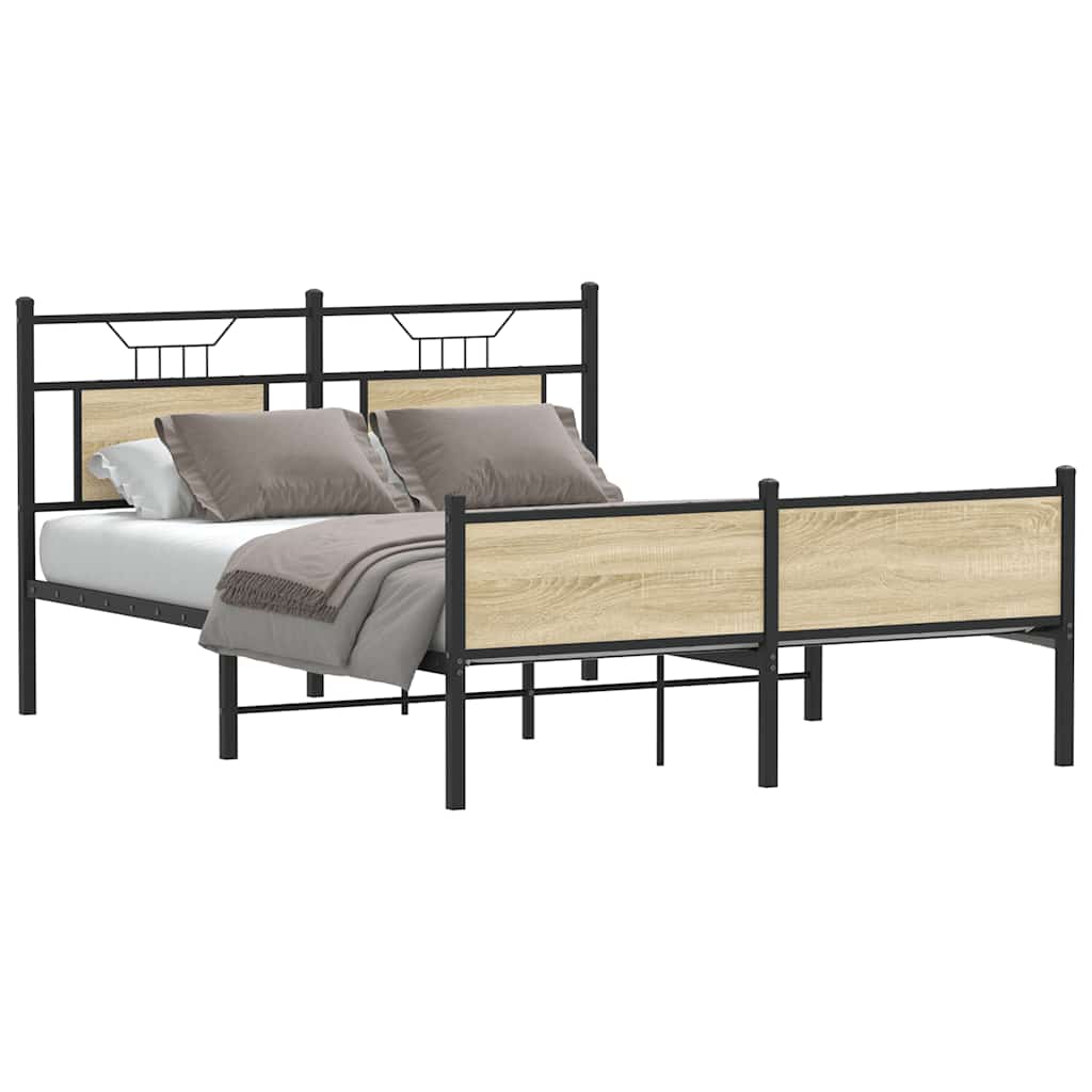 Łóżko Metalowe Rama Łóżka Metalowa Ze Stelażem Pokoj Sypialnia 140x190 cm