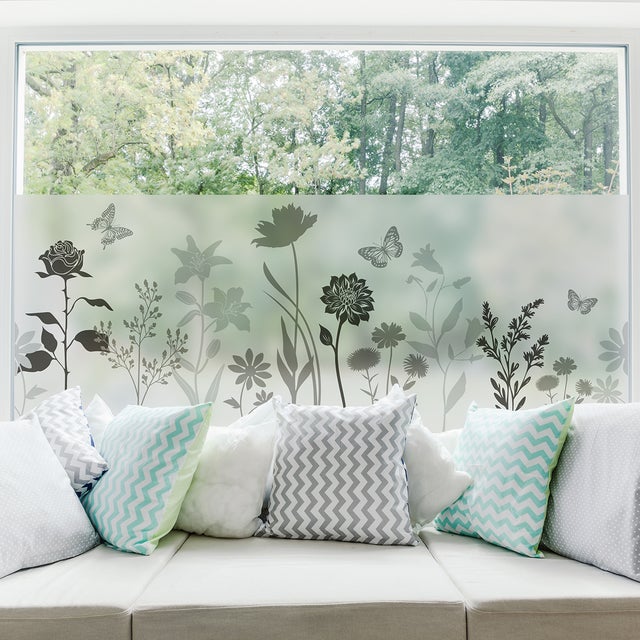 Vetrofania fiori di campagna - Sticker adesivo - adesivi murali - 40x100cm